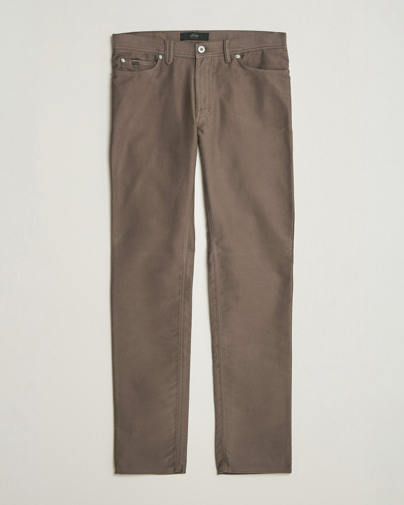 Uomini | Pantaloni | Brioni | 5-Pocket Moleskine Pants Grey