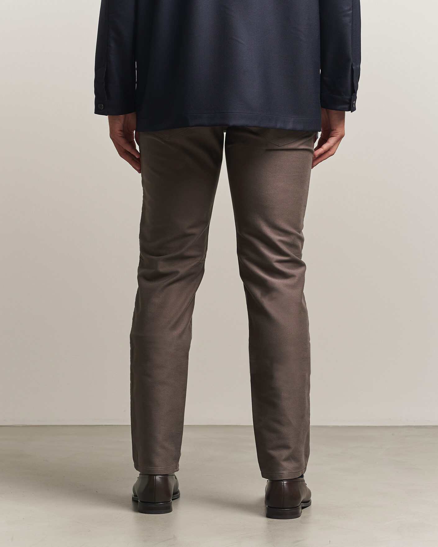 Uomini | Pantaloni | Brioni | 5-Pocket Moleskine Pants Grey