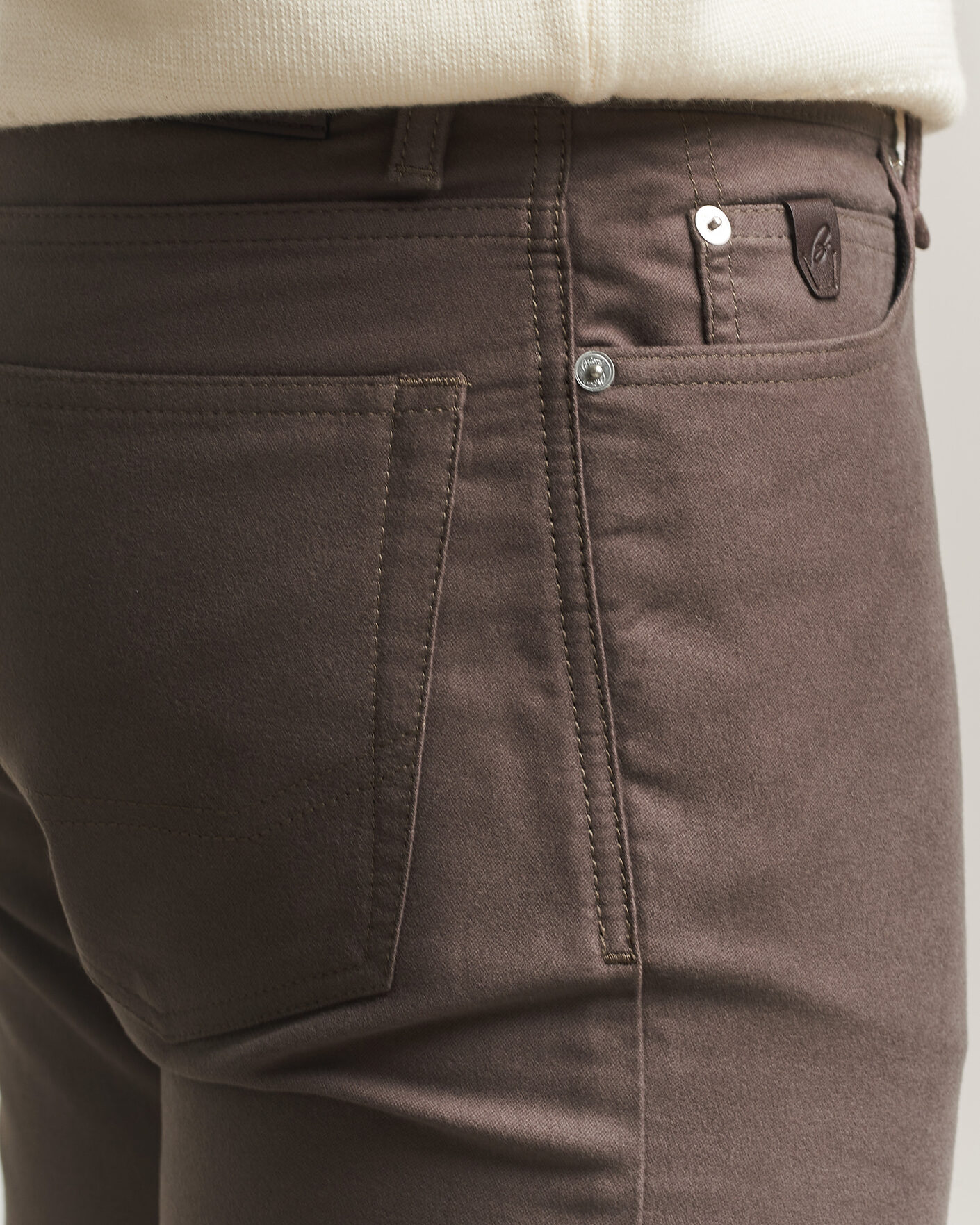 Uomini | Pantaloni | Brioni | 5-Pocket Moleskine Pants Grey