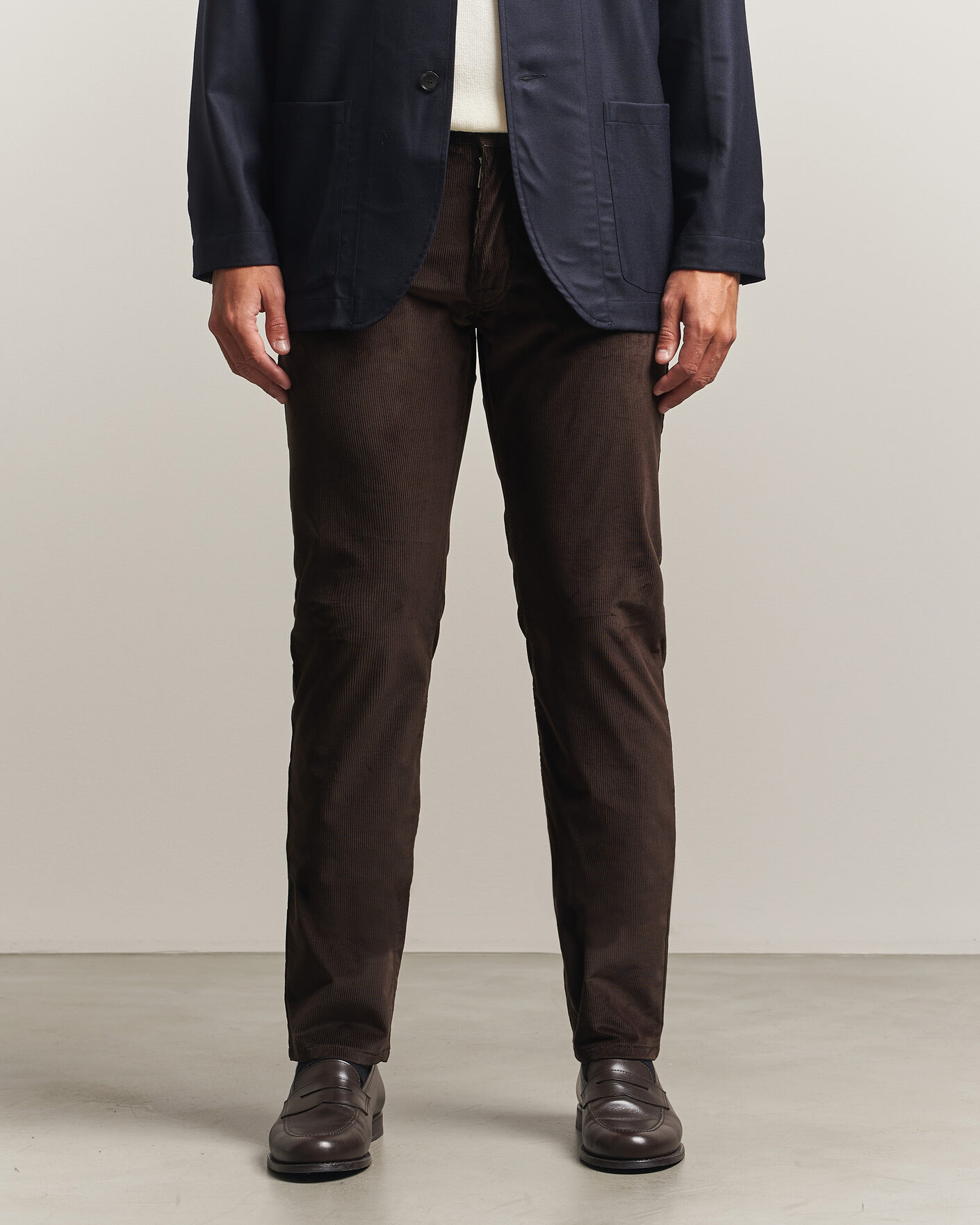 Uomini | Pantaloni | Brioni | 5-Pocket Corduroy Pants Dark Brown