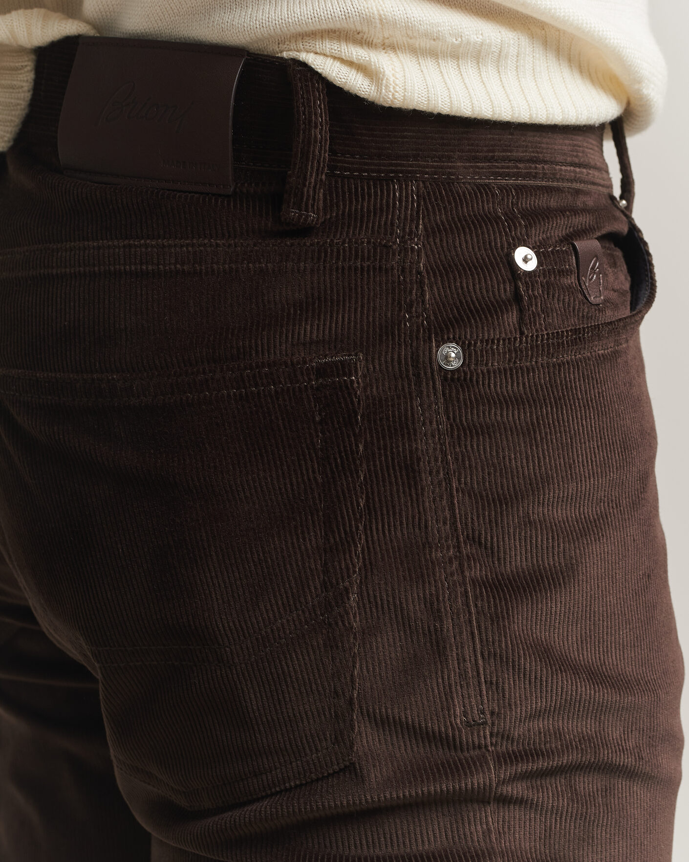 Uomini | Pantaloni | Brioni | 5-Pocket Corduroy Pants Dark Brown