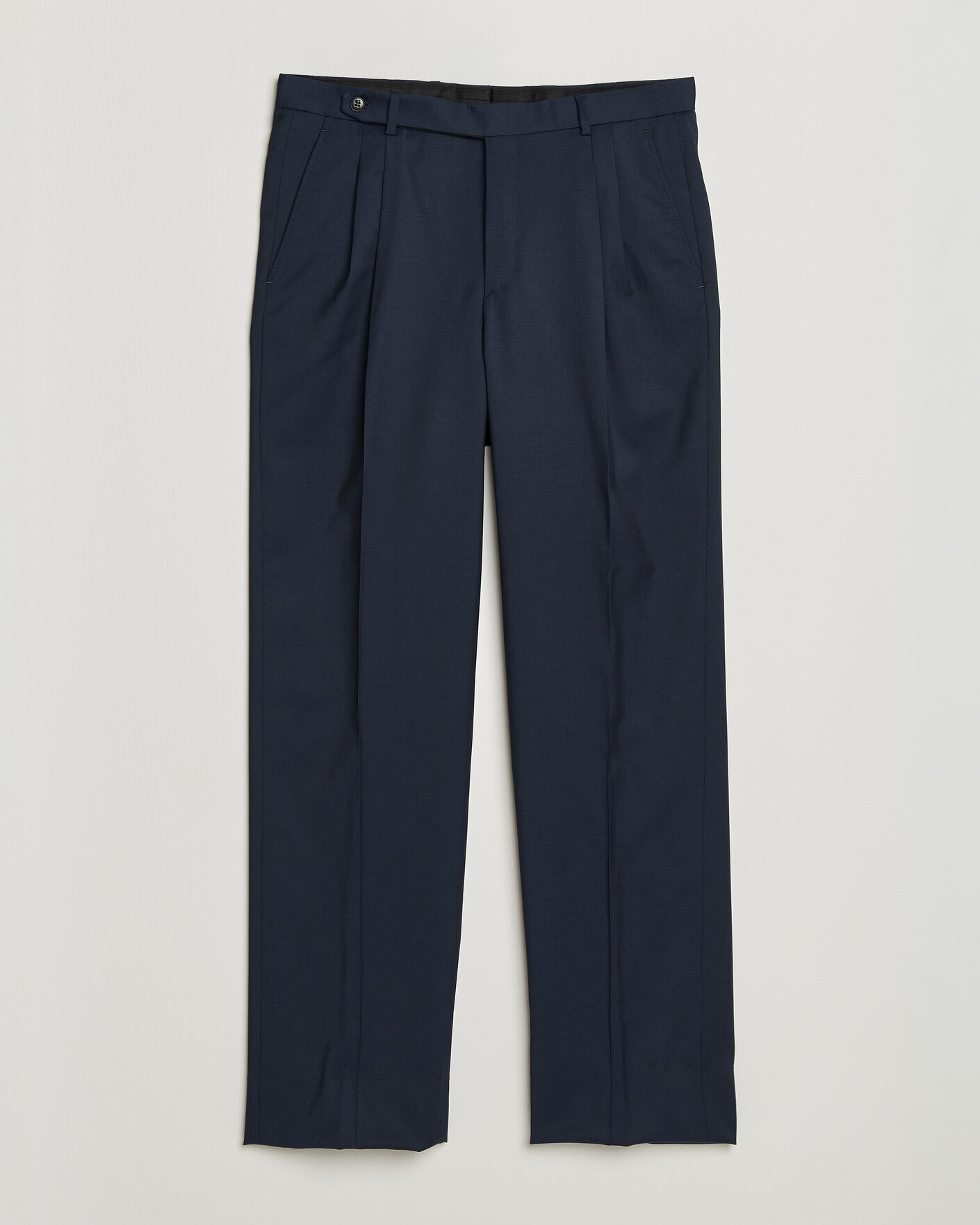 Uomini | Pantaloni | Brioni | Capri Wool Trousers Navy
