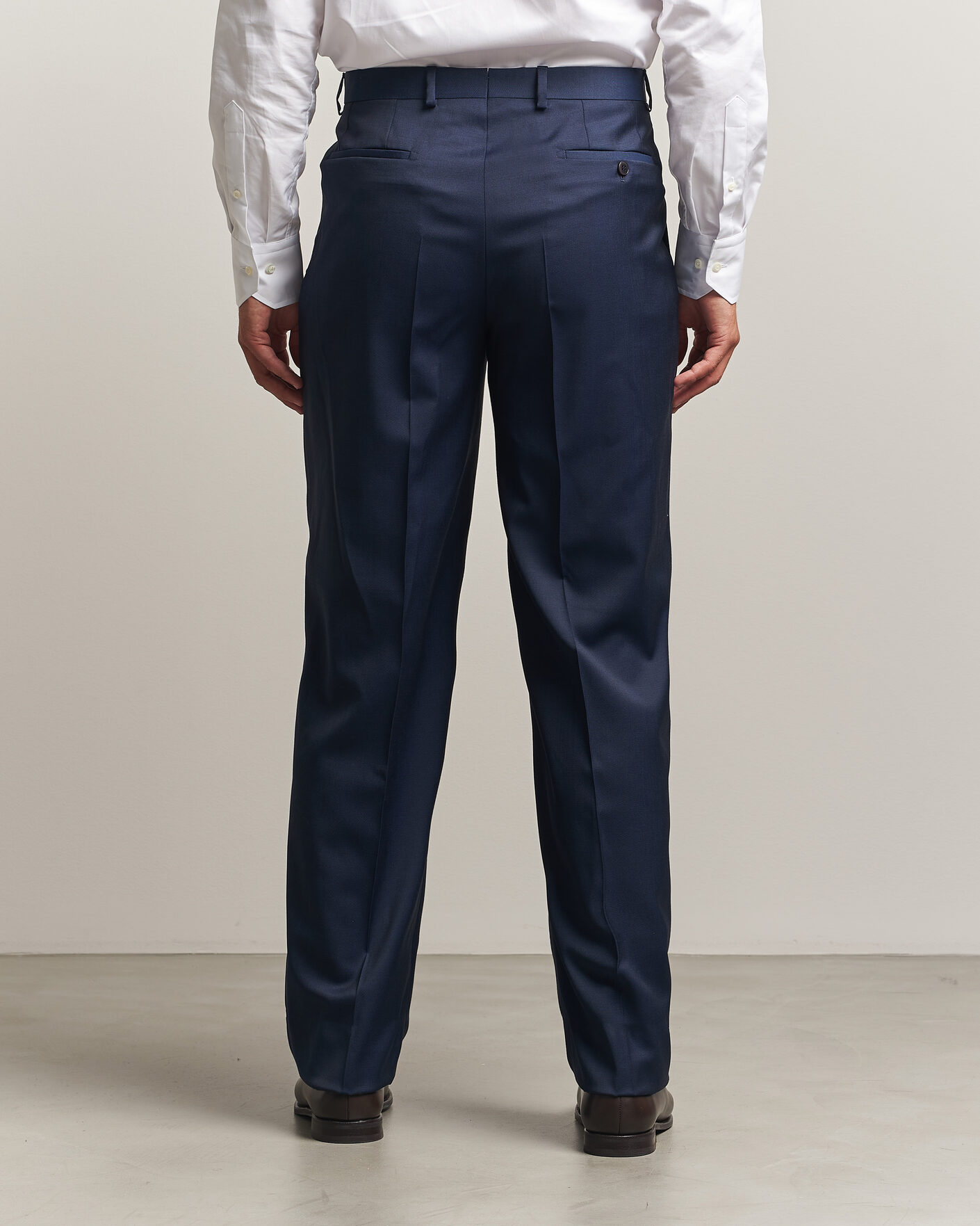 Uomini | Pantaloni | Brioni | Capri Wool Trousers Navy