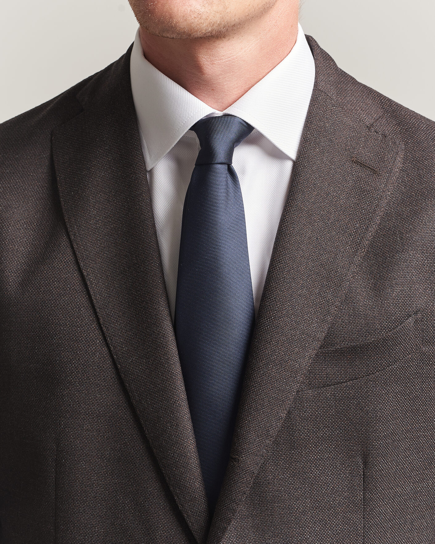 Uomini | Cravatte | Brioni | Embroidered Logo Silk Tie Navy