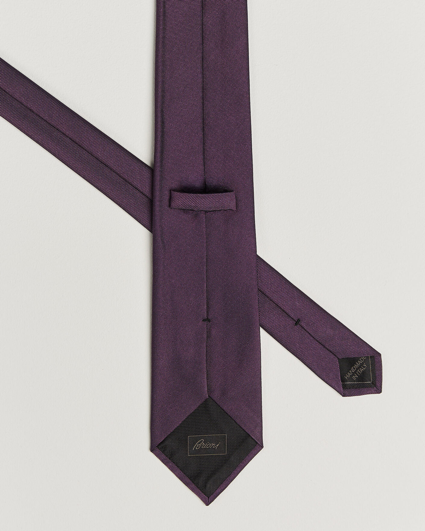 Uomini | Cravatte | Brioni | Embroidered Logo Silk Tie Burgundy