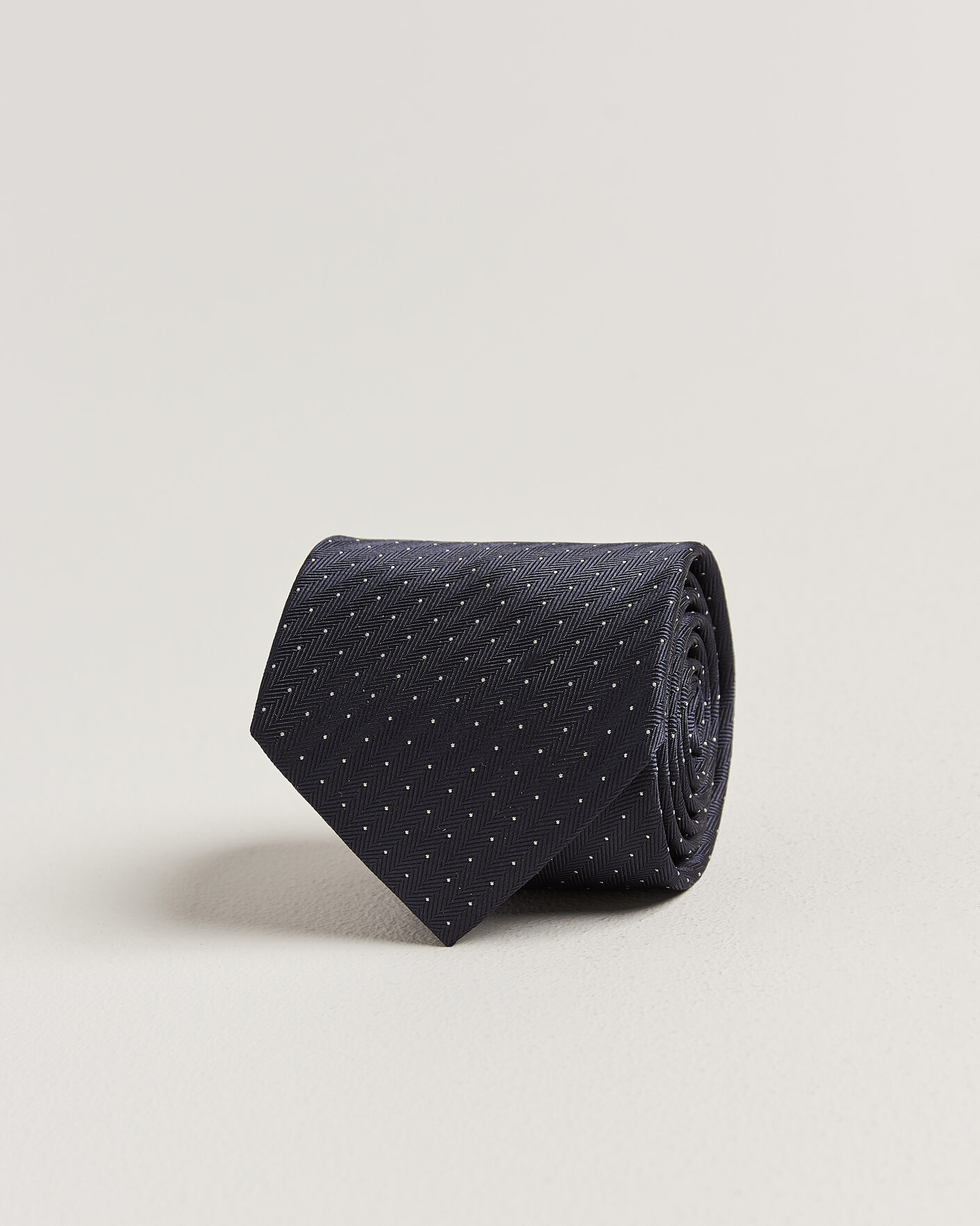 Uomini | Cravatte | Brioni | Jacquard Dot Silk Tie Navy