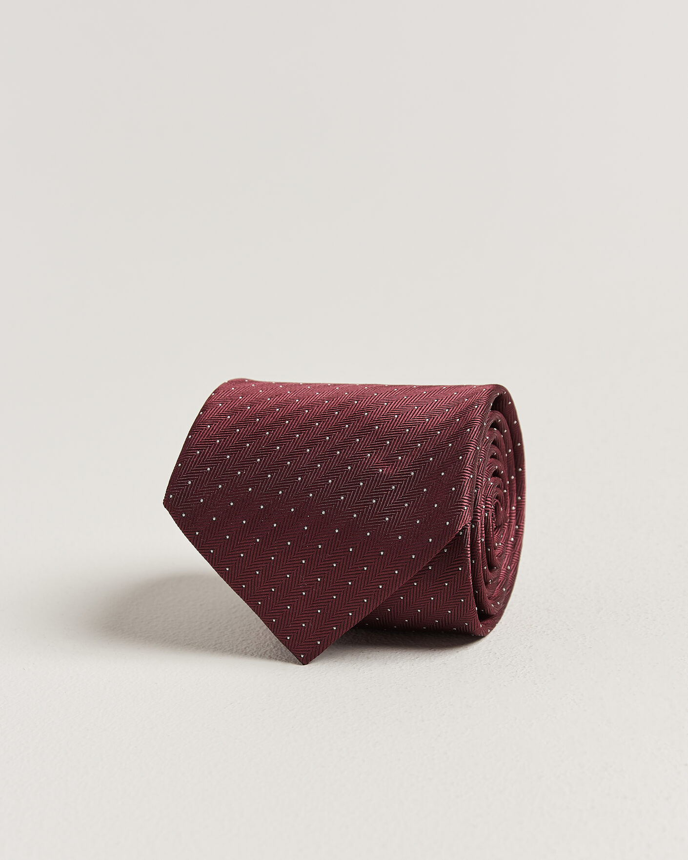 Uomini | Cravatte | Brioni | Jacquard Dot Silk Tie Burgundy