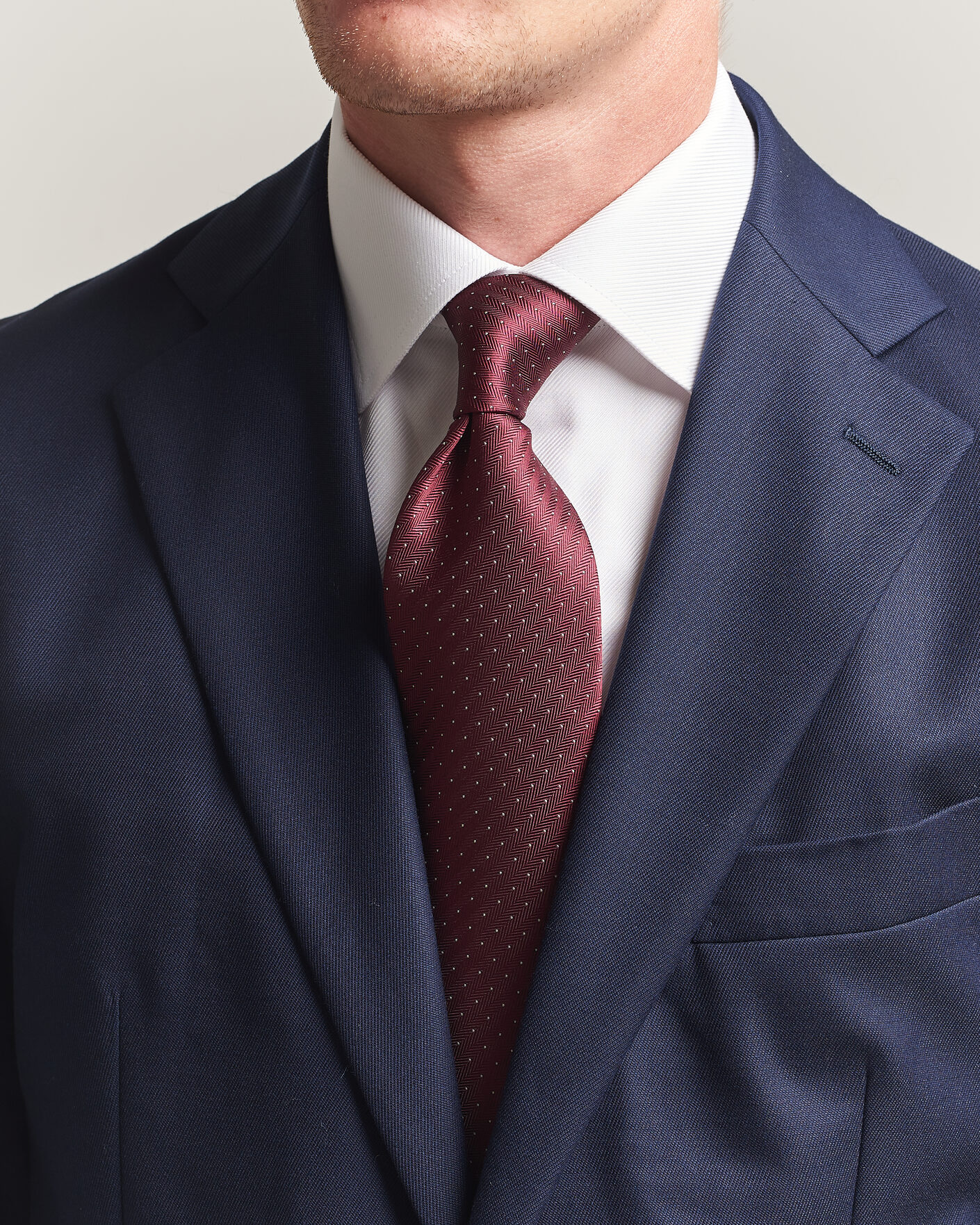 Uomini | Cravatte | Brioni | Jacquard Dot Silk Tie Burgundy