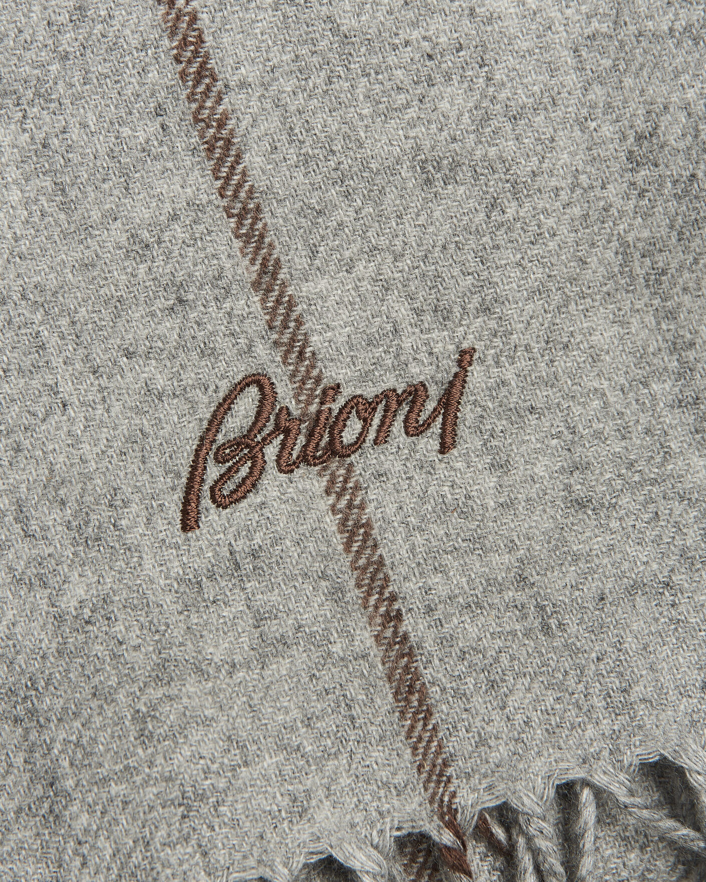 Uomini | Sciarpe | Brioni | Cashmere Scarf Grey Check