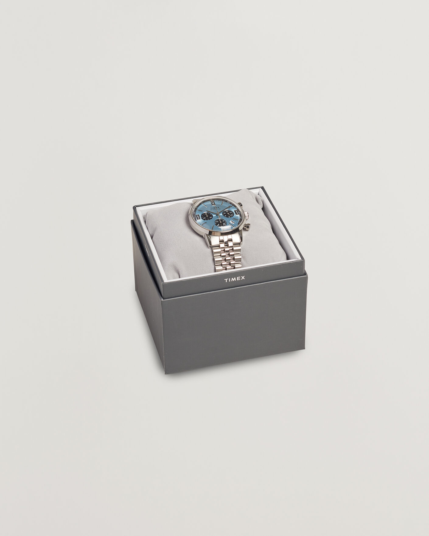 Uomini | Timex Marlin Quartz Chronograph Steel 40mm Ice Blue Dial | Timex | Marlin Quartz Chronograph Steel 40mm Ice Blue Dial