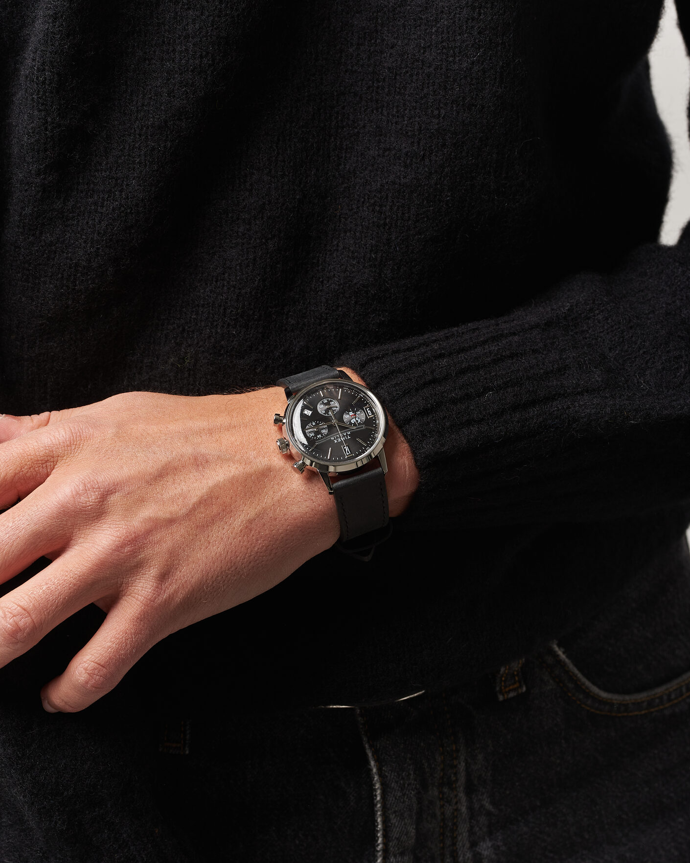 Uomini | Timex Timex x Peanuts Chrono Cool Joe Leather 40mm Black Dial | Timex | x Peanuts Chrono Cool Joe Leather 40mm Black Dial
