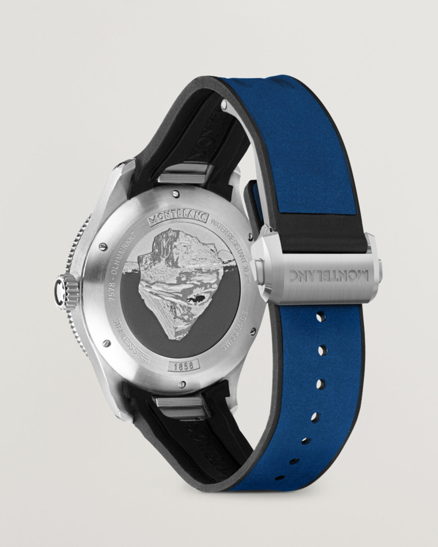Uomini | Montblanc Iced Sea Automatic Date Rubber Strap Blue | Montblanc | Iced Sea Automatic Date Rubber Strap Blue