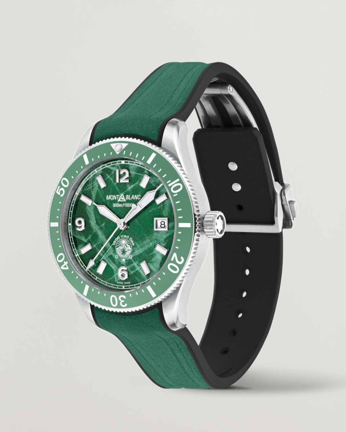 Uomini | Montblanc Iced Sea Automatic Date Rubber Strap Green | Montblanc | Iced Sea Automatic Date Rubber Strap Green