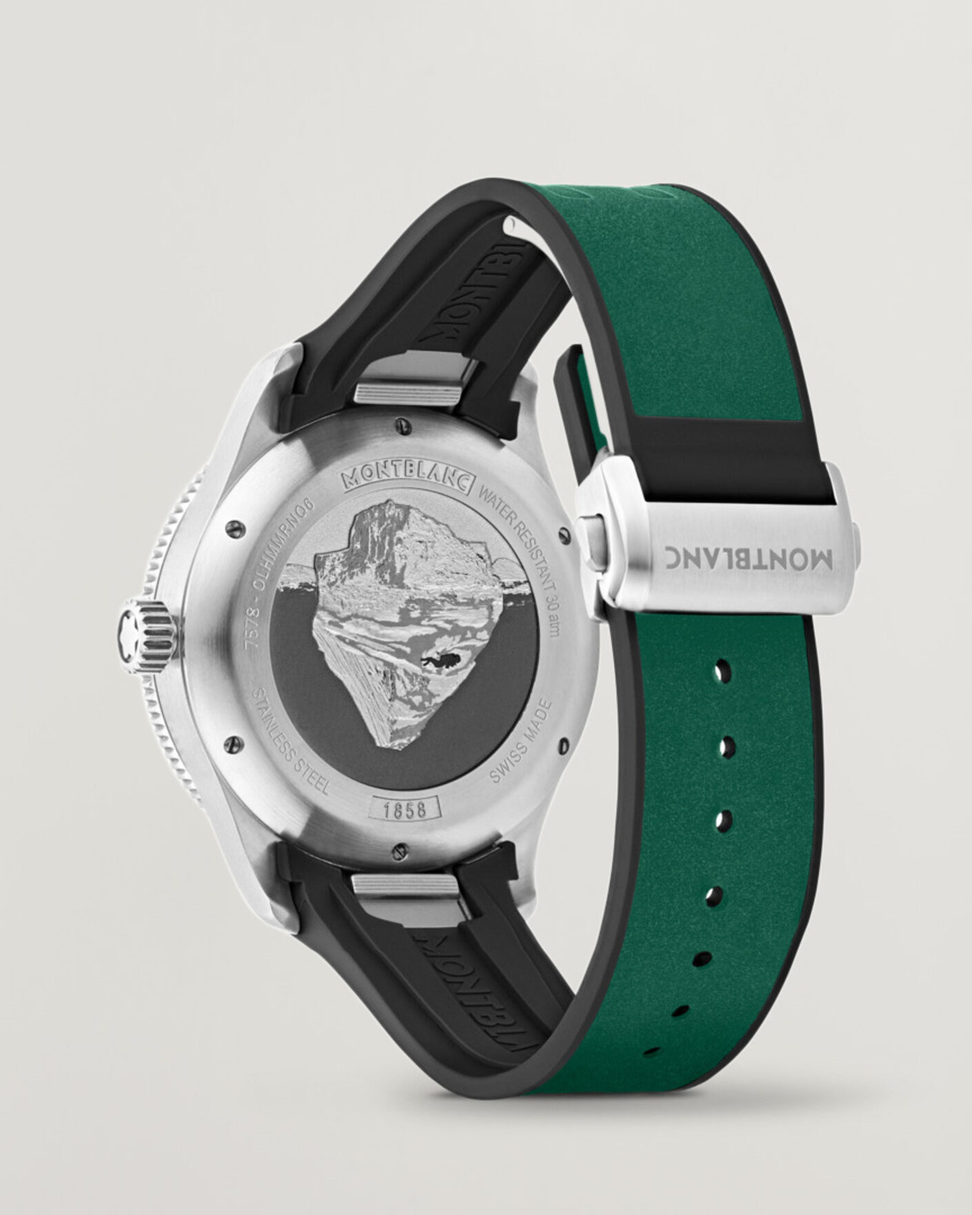 Uomini | Montblanc Iced Sea Automatic Date Rubber Strap Green | Montblanc | Iced Sea Automatic Date Rubber Strap Green