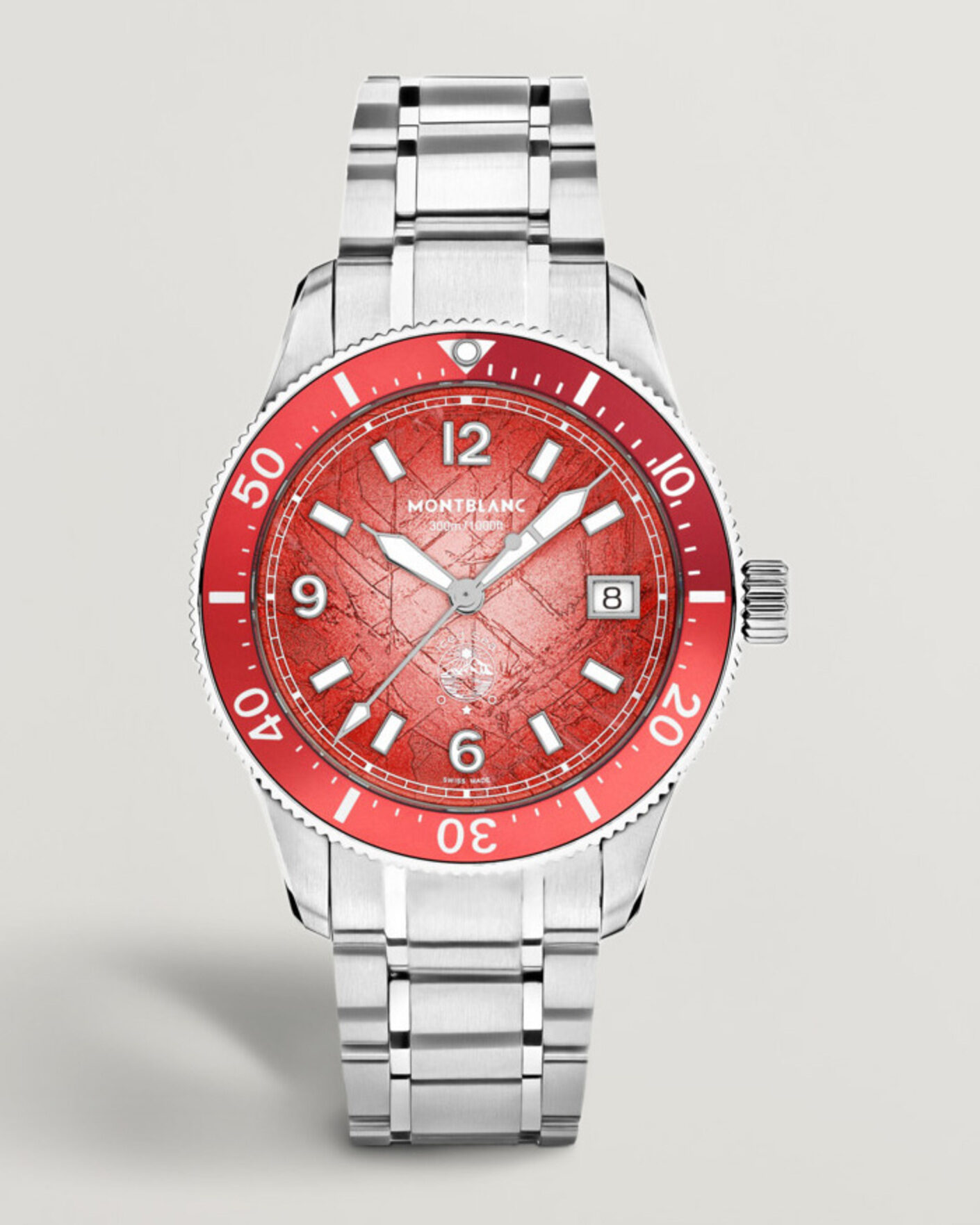 Uomini | Cinturino in acciaio inossidabile | Montblanc | Iced Sea Automatic Date 0 Oxygen Limited Red