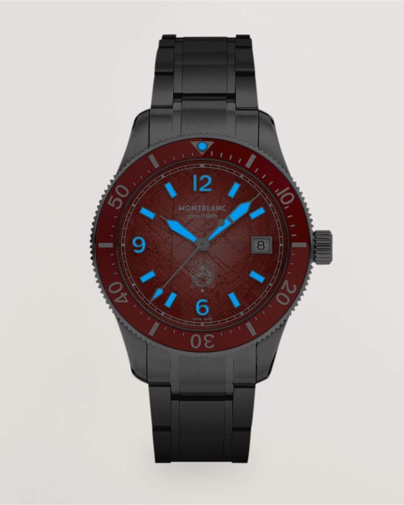 Uomini | Cinturino in acciaio inossidabile | Montblanc | Iced Sea Automatic Date 0 Oxygen Limited Red