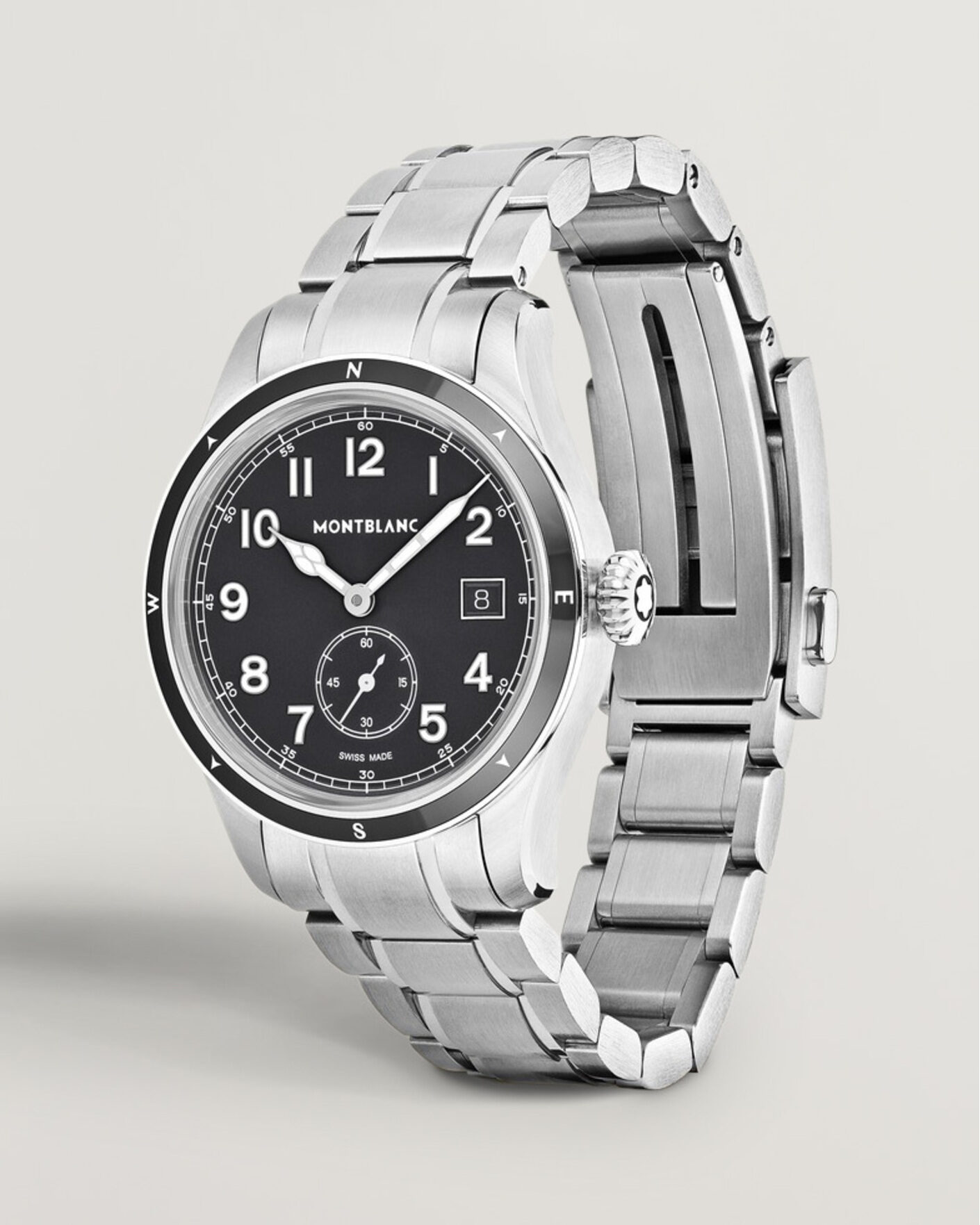 Uomini | Cinturino in acciaio inossidabile | Montblanc | 1858 Small Second 0 Oxygen Black