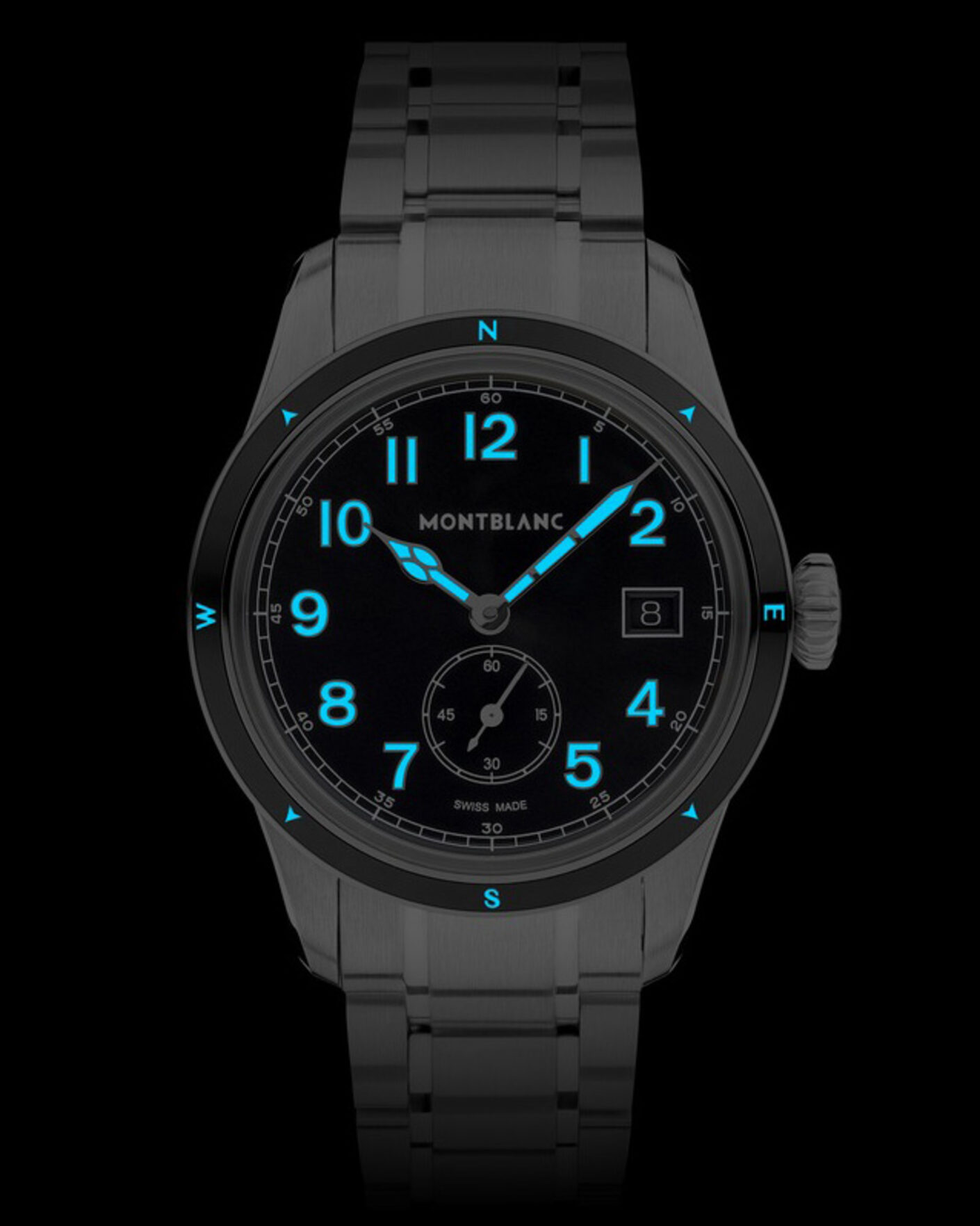 Uomini | Cinturino in acciaio inossidabile | Montblanc | 1858 Small Second 0 Oxygen Black