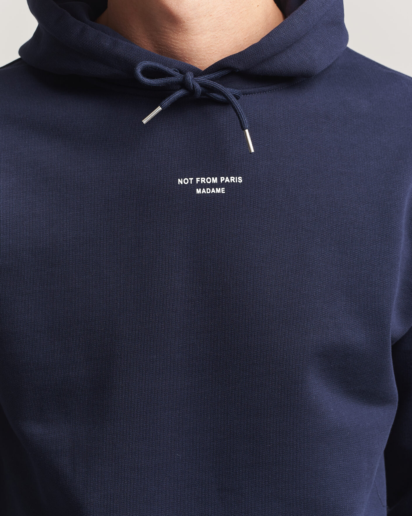 Uomini | Maglieria | Drôle de Monsieur | Classic Slogan Hoodie Navy