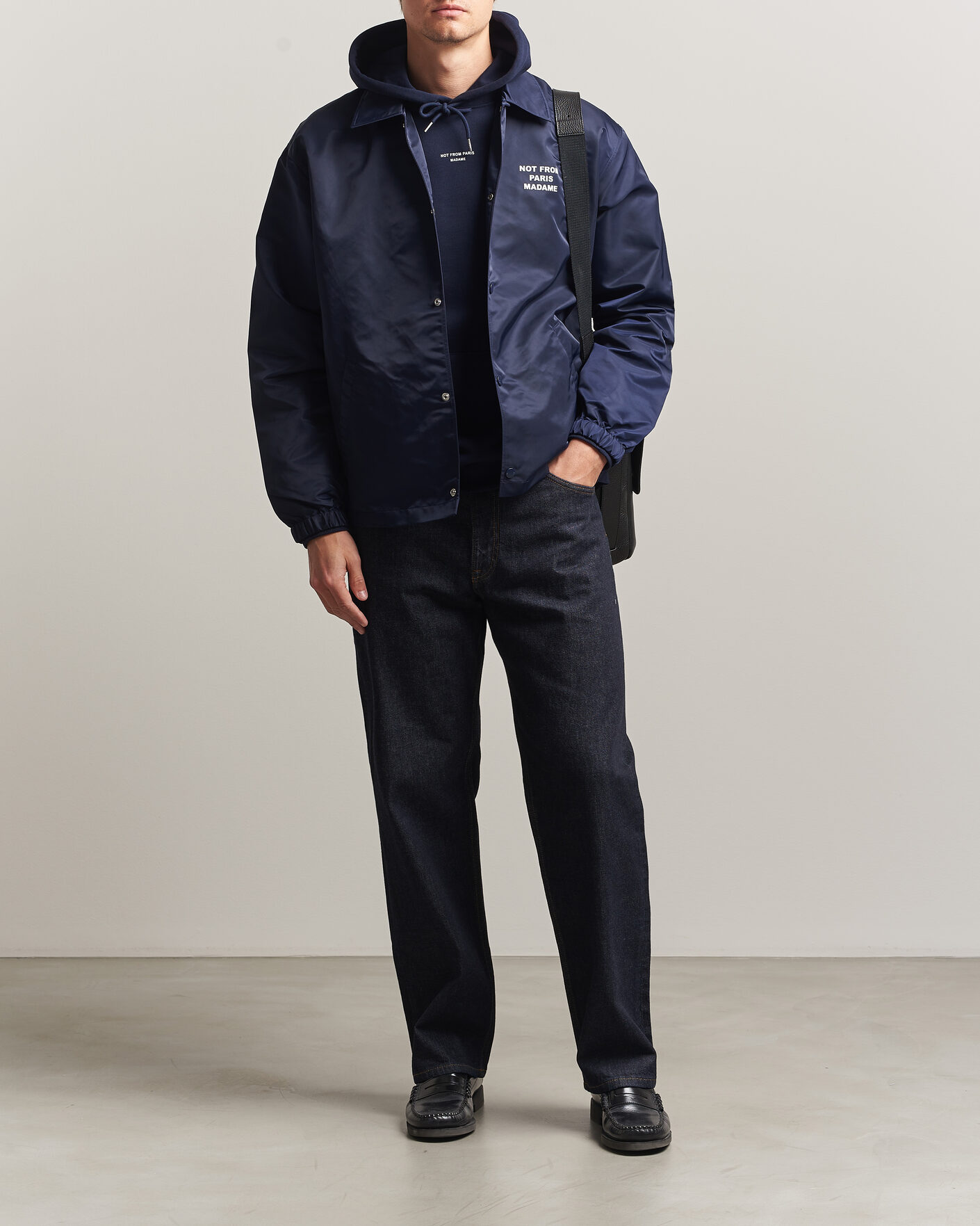 Uomini | Giacche | Drôle de Monsieur | La Veste Slogan Jacket Navy