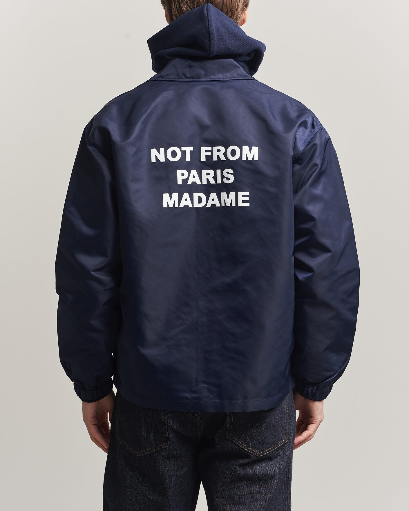 Uomini | Giacche | Drôle de Monsieur | La Veste Slogan Jacket Navy