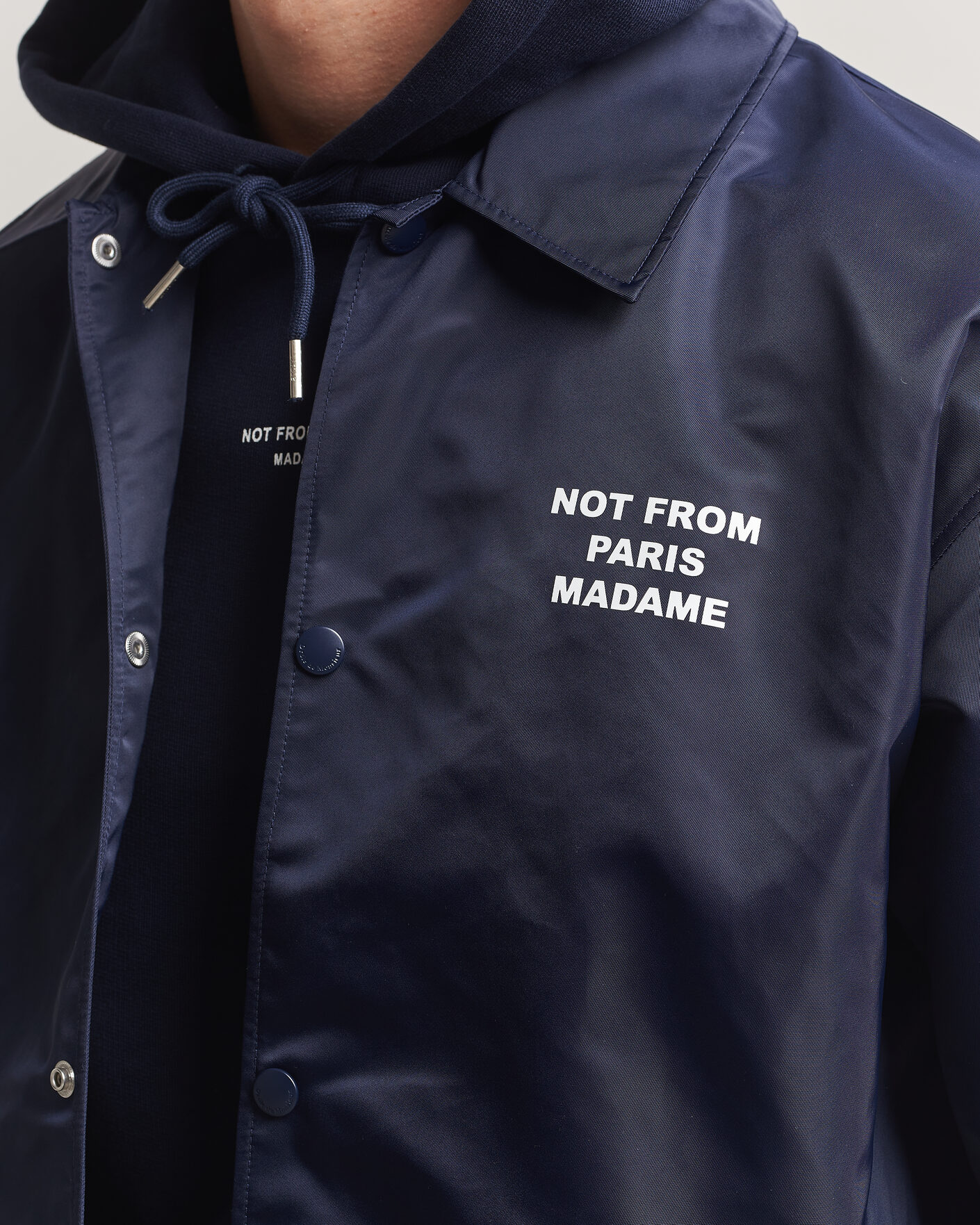 Uomini | Giacche | Drôle de Monsieur | La Veste Slogan Jacket Navy