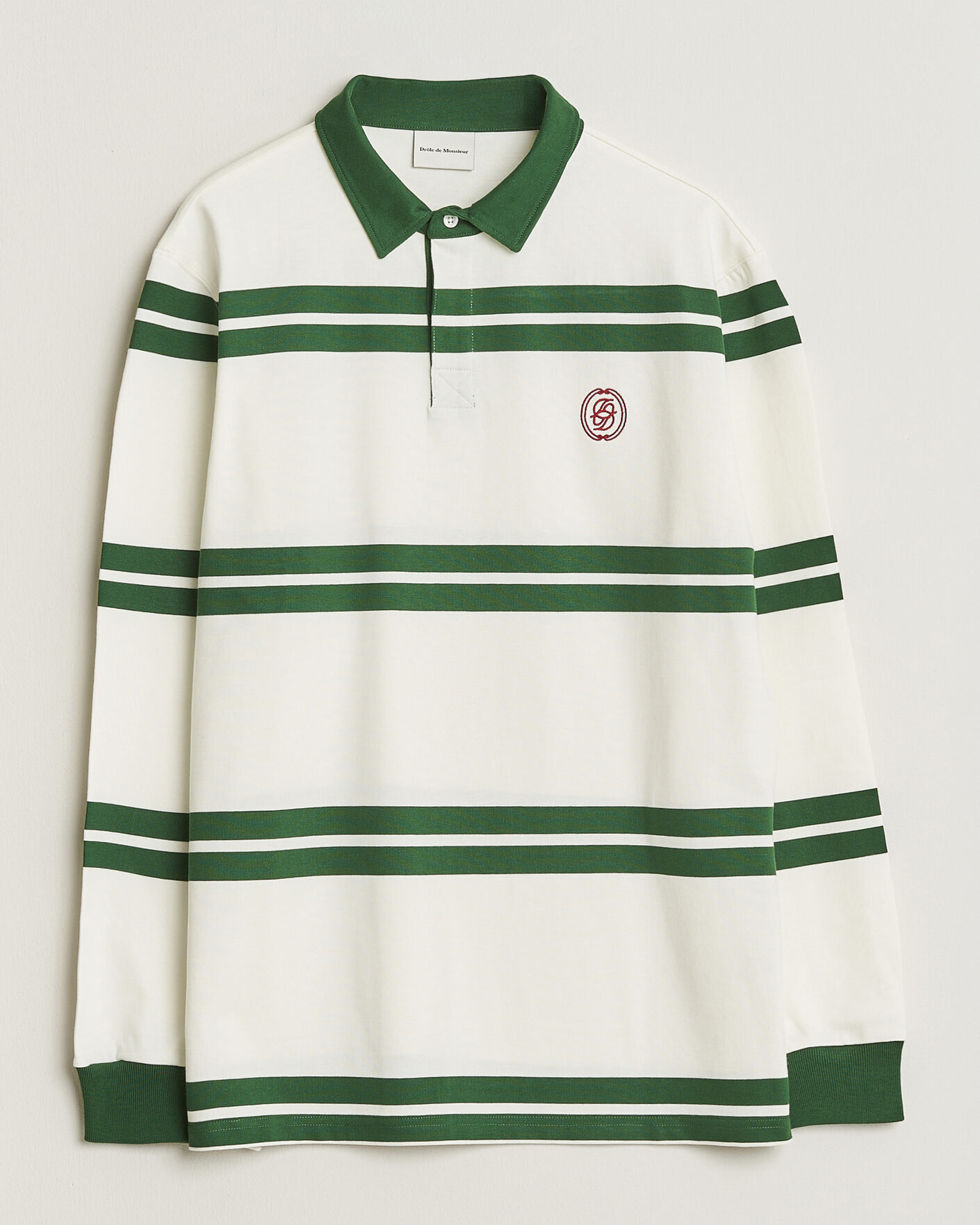 Uomini | Maglieria | Drôle de Monsieur | Ornament Striped Rugger Water Green