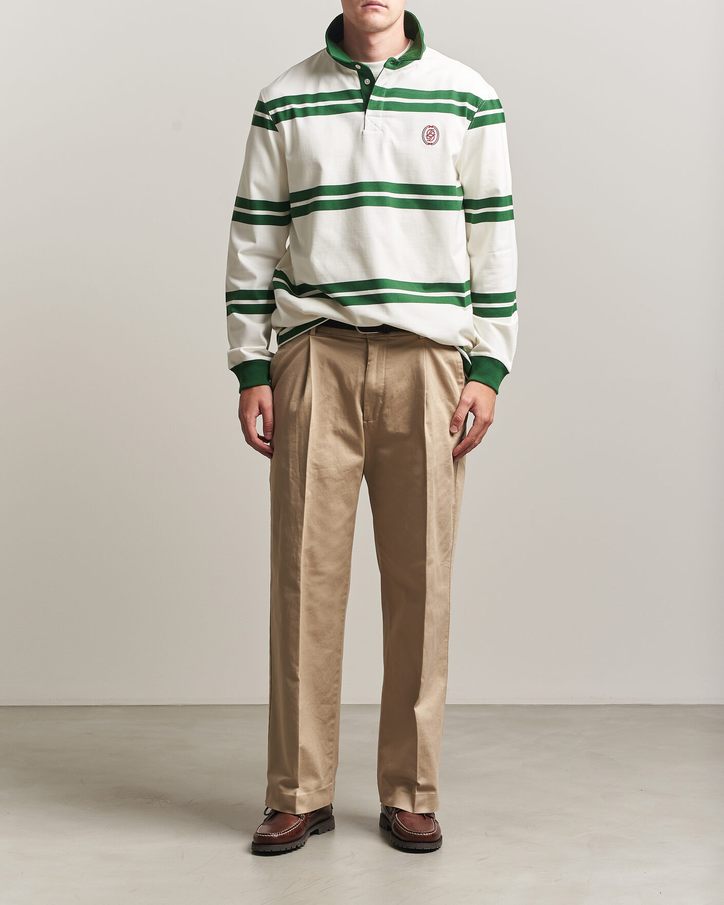 Uomini | Maglieria | Drôle de Monsieur | Ornament Striped Rugger Water Green