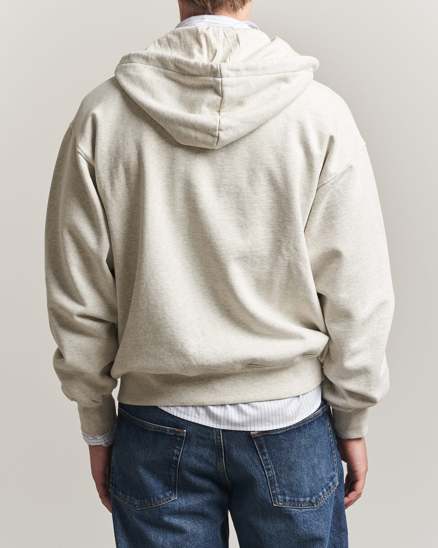 Uomini | Maglieria | Drôle de Monsieur | Slogan Full Zip Hoodie Grey