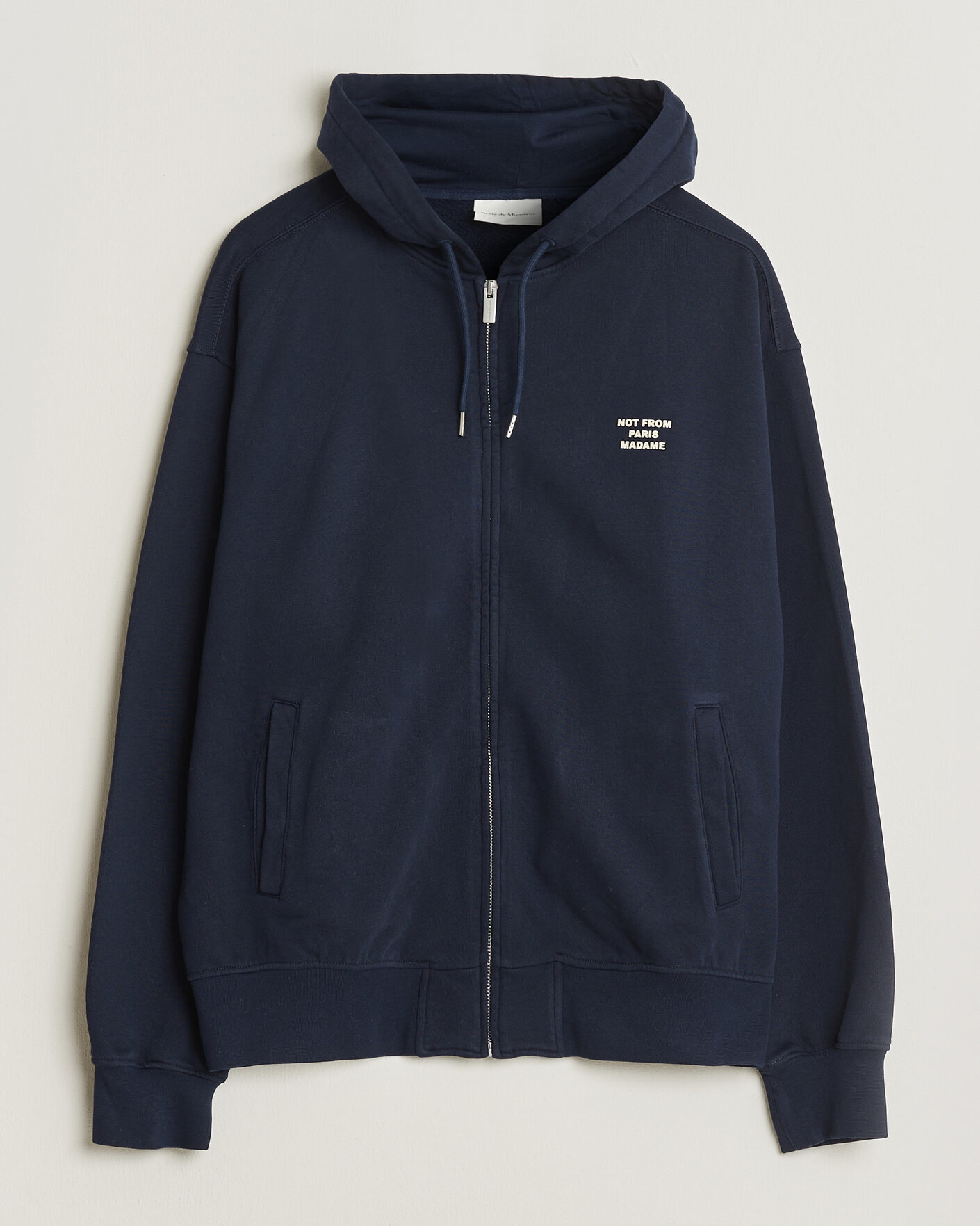 Uomini | Maglieria | Drôle de Monsieur | Slogan Full Zip Hoodie Navy