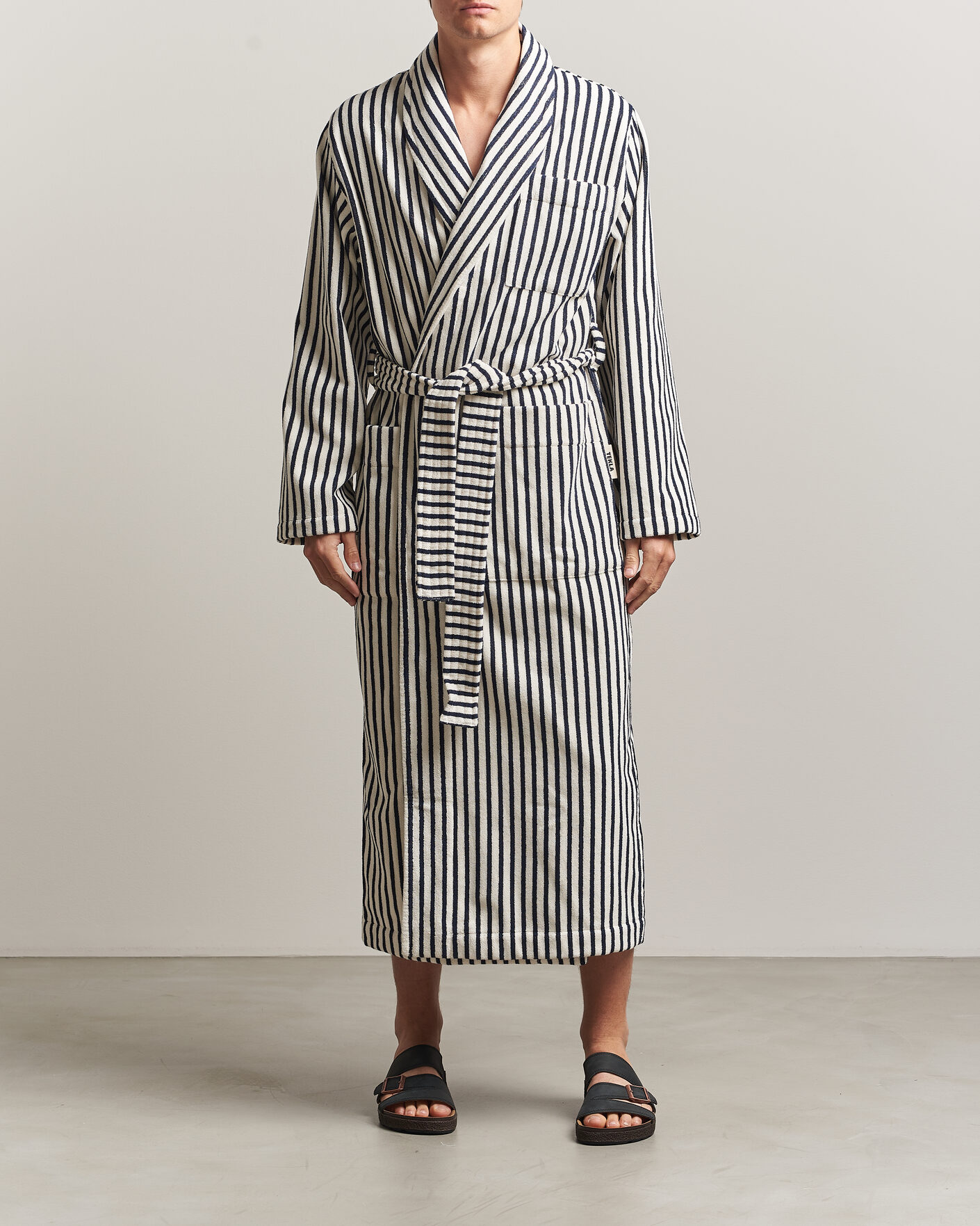 Uomini | Accappatoi & Pigiami | Tekla | Organic Terry Classic Bathrobe Sailor Stripes
