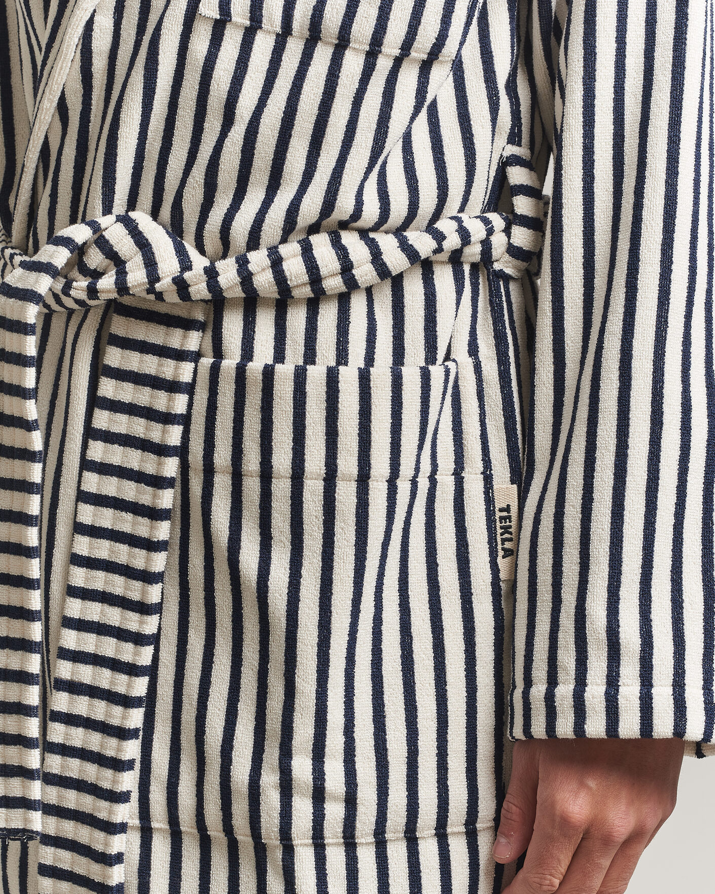 Uomini | Accappatoi & Pigiami | Tekla | Organic Terry Classic Bathrobe Sailor Stripes