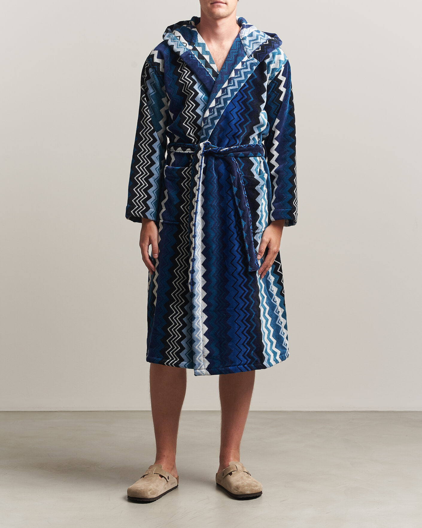 Uomini | Accappatoi & Pigiami | Missoni Home | Giacomo Hooded Bathrobe Multi Blue