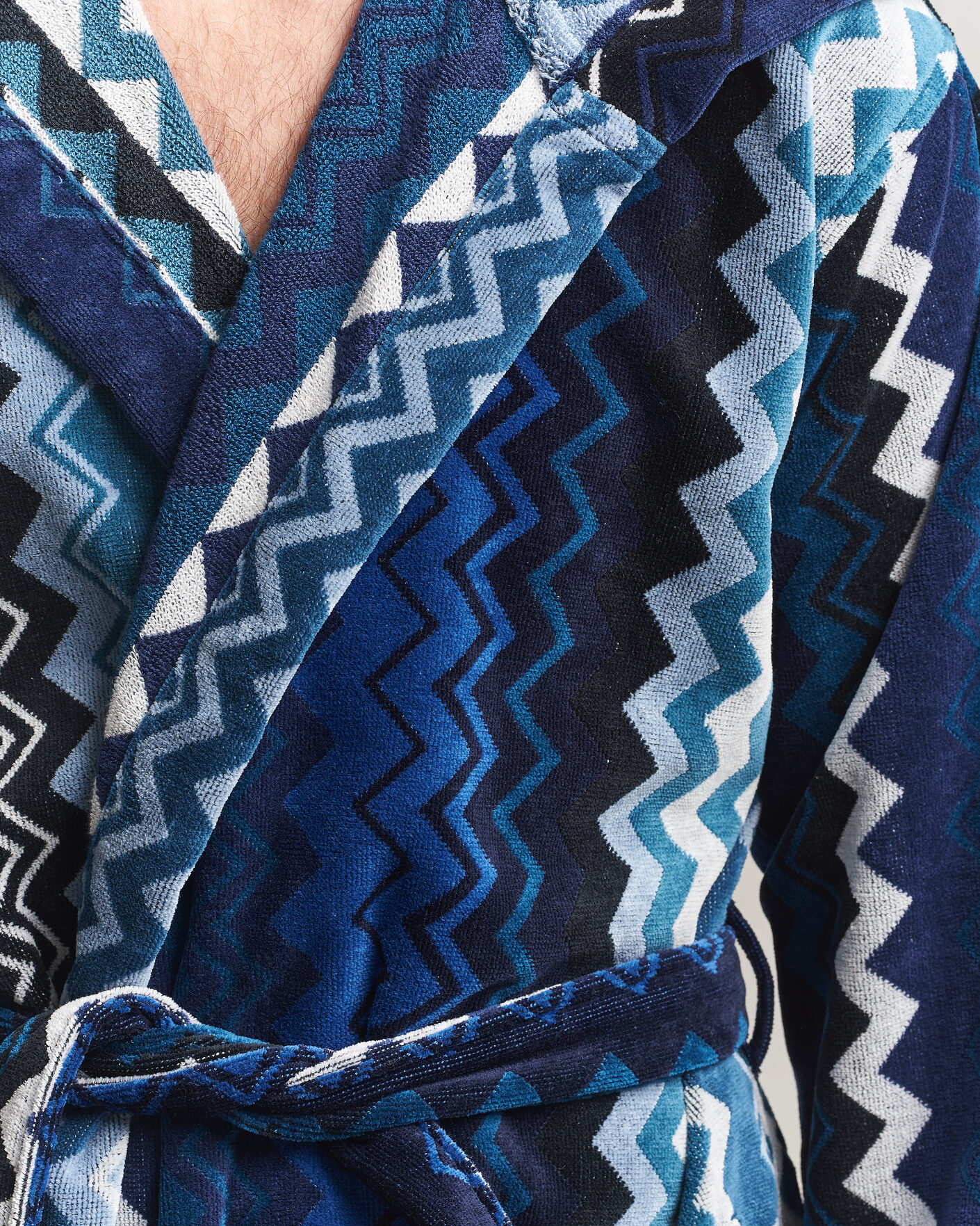 Uomini | Accappatoi & Pigiami | Missoni Home | Giacomo Hooded Bathrobe Multi Blue