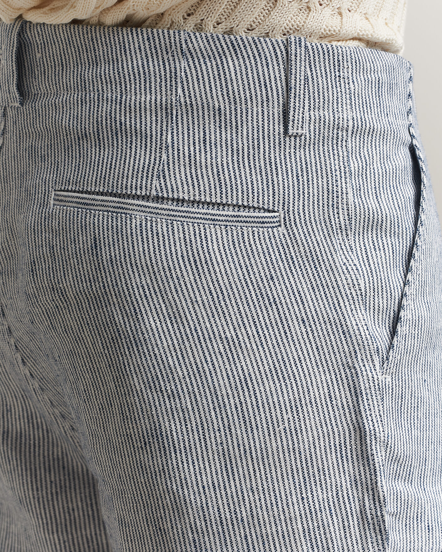 Uomini | Pantaloncini | Peregrine | Windsor Linen Shorts Navy Stripe