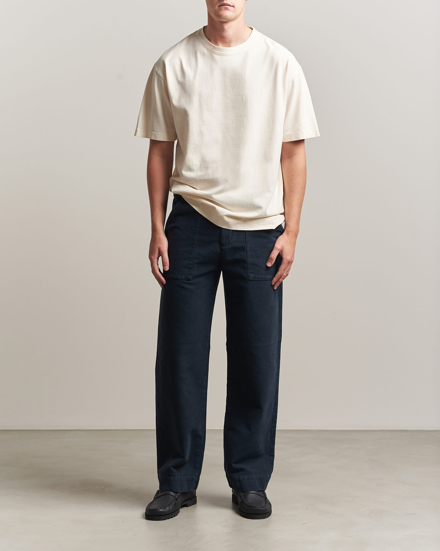 Uomini | T-shirt | Massimo Alba | Nevis Brushed Cotton T-Shirt Soft White