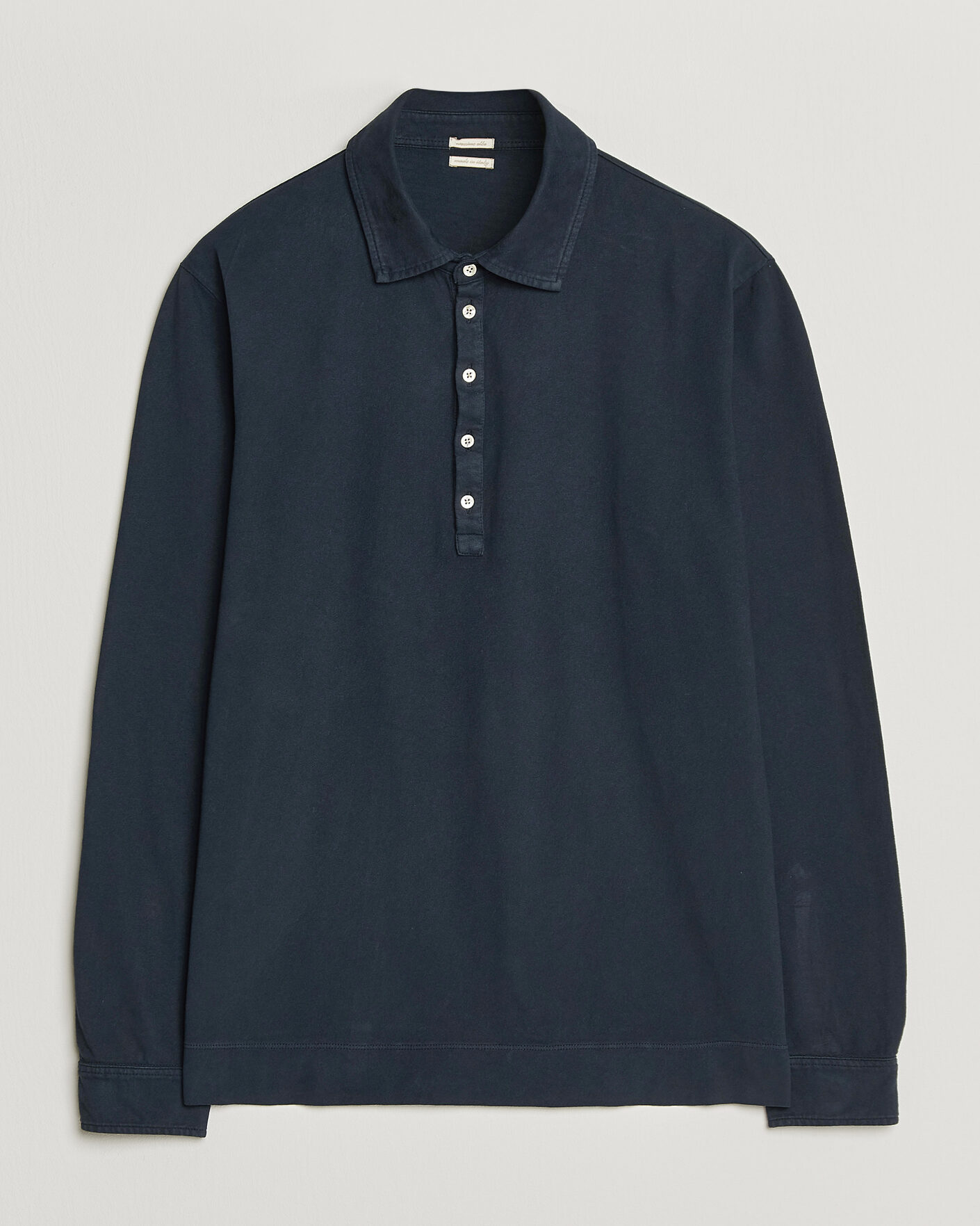 Uomini | Polo | Massimo Alba | Raya Long Sleeve Polo Navy