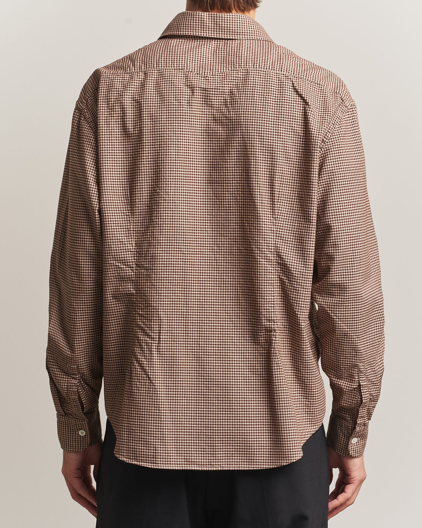 Uomini | Camicie | Massimo Alba | Boxy Microcheck Shirt Fossil