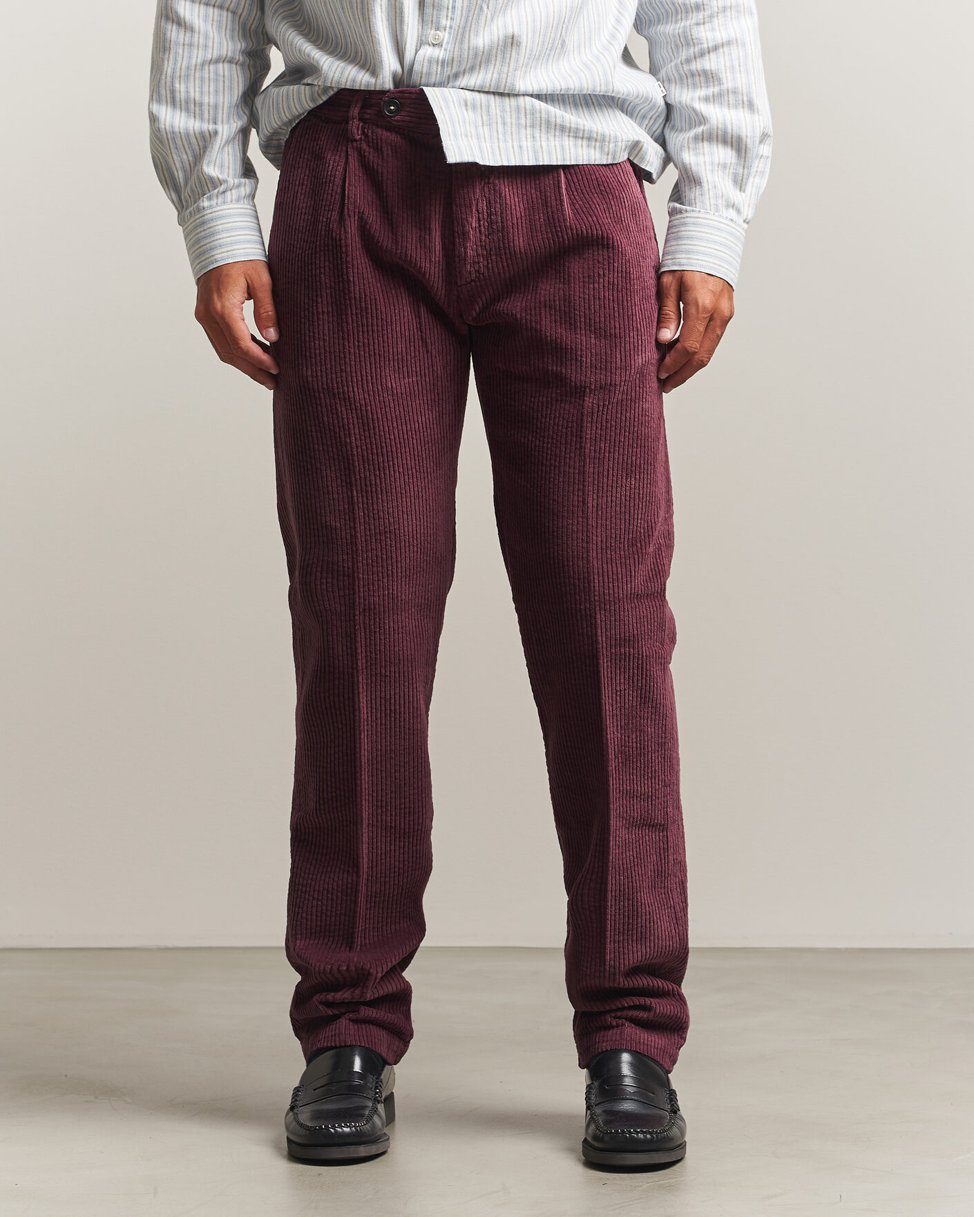 Uomini | Pantaloni | Massimo Alba | Ionio Pleated Corduroy Pants Rose Brown