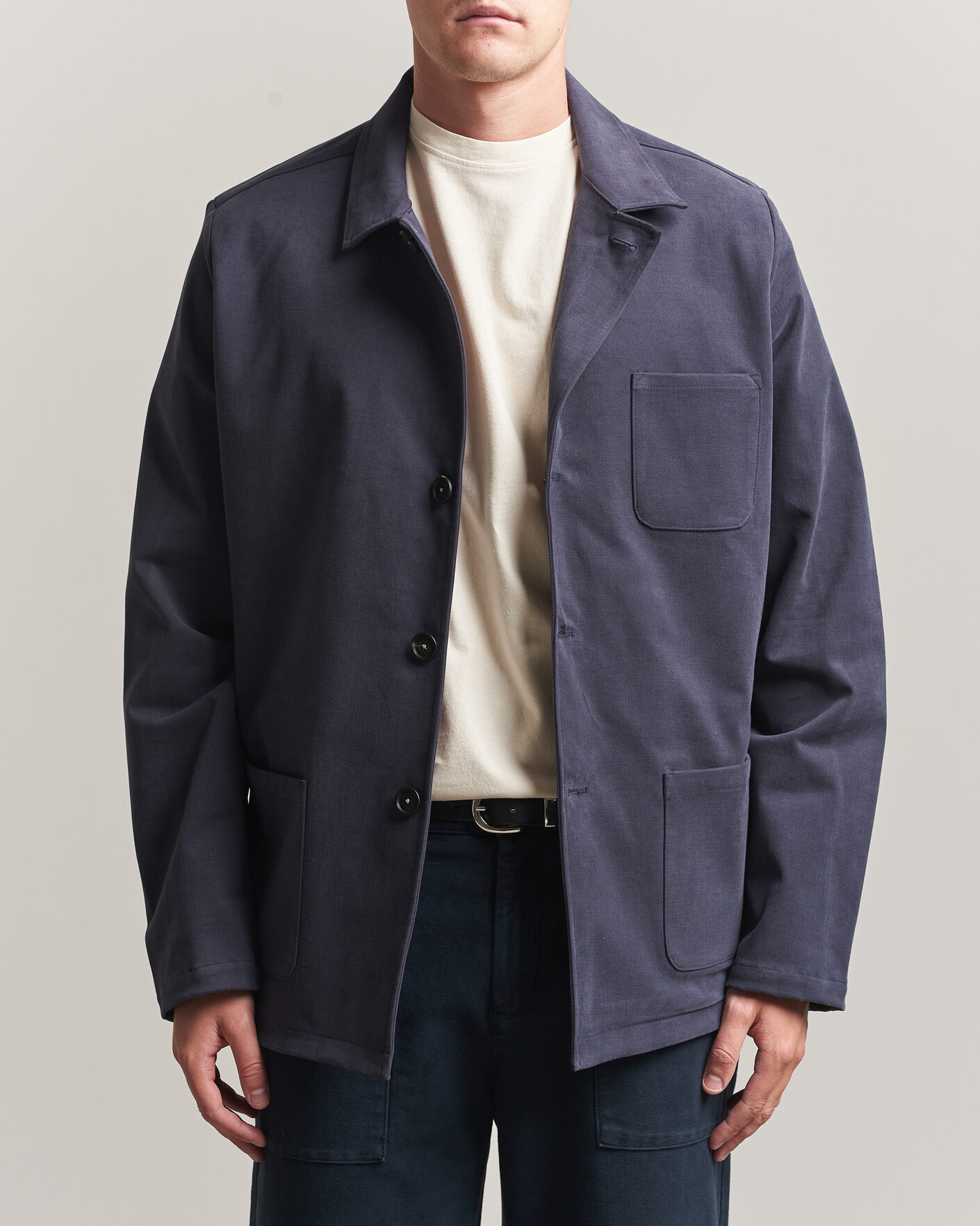 Uomini | Giacche | Massimo Alba | Florida Brushed Cotton Jacket Navy