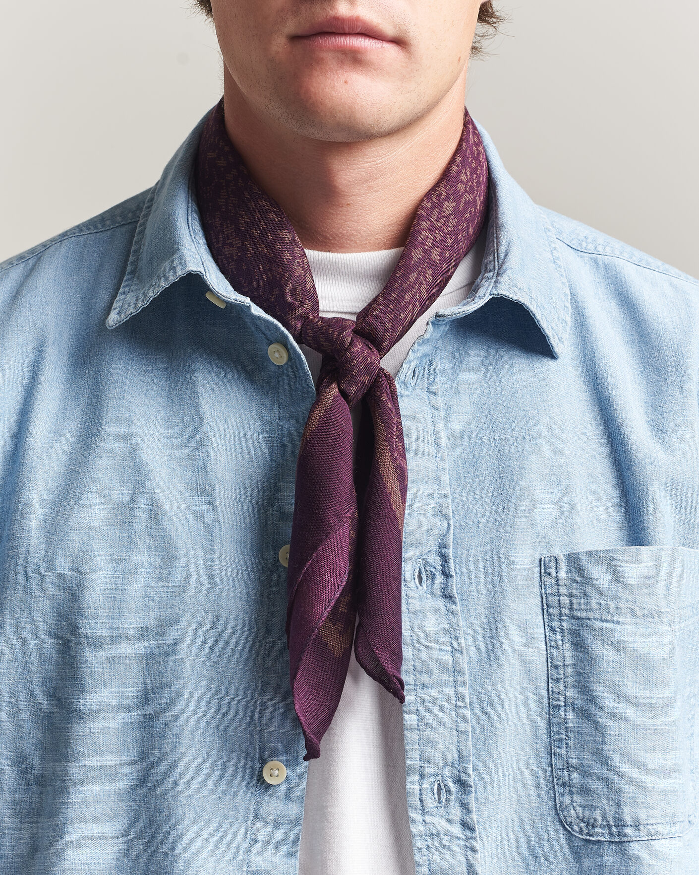Uomini | Sciarpe | Massimo Alba | Cashmere/Silk Bandana Burgundy