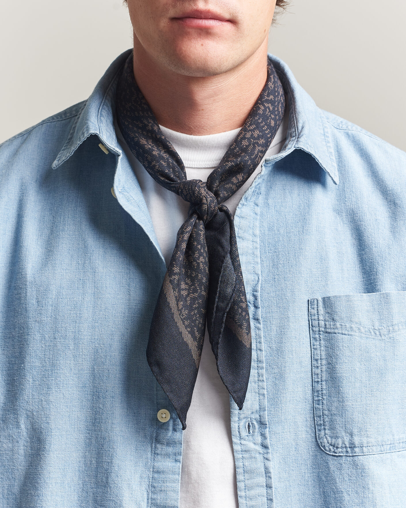 Uomini | Sciarpe | Massimo Alba | Cashmere/Silk Bandana Navy