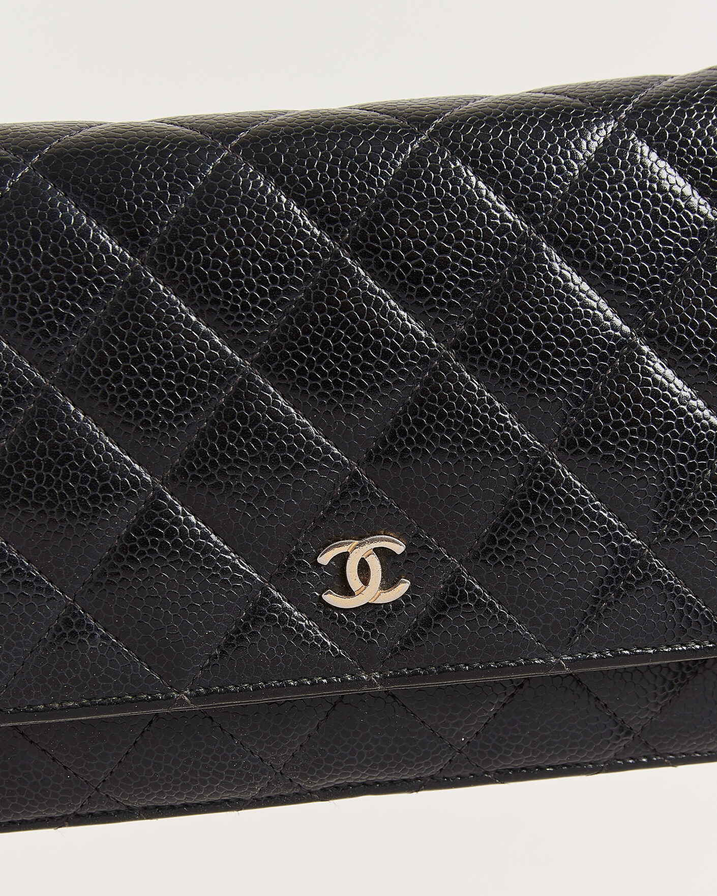 Uomini | Pre-Owned & Vintage Bags | Chanel Pre-Owned | Wallet On Chain Caviar Leather Black
