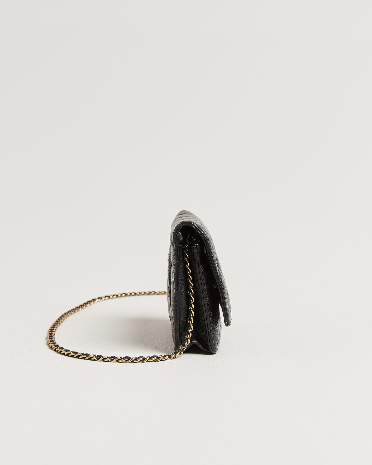 Uomini | Pre-Owned & Vintage Bags | Chanel Pre-Owned | Wallet On Chain Caviar Leather Black