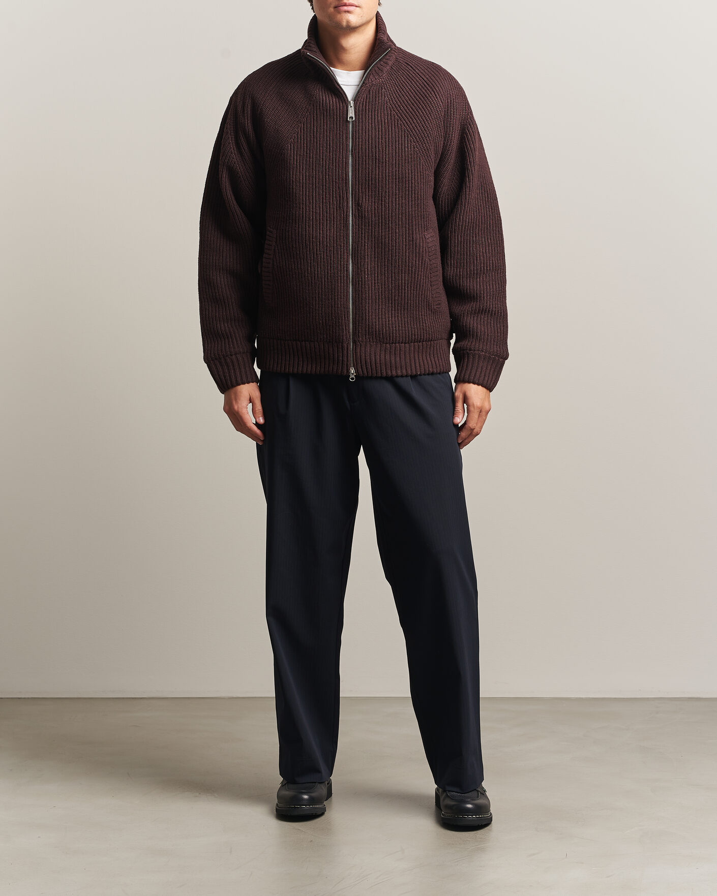 Uomini | Maglieria | Carhartt WIP | Bandley Padded Wool Mix Full Zip Palisander Brown