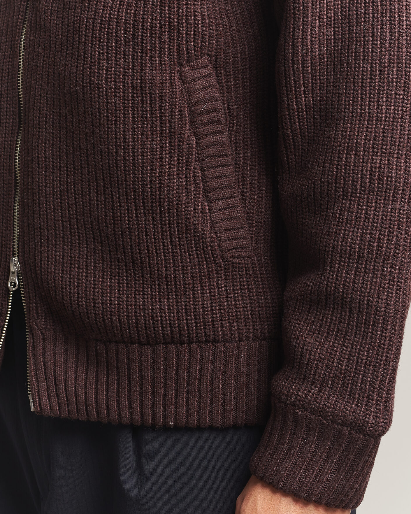 Uomini | Maglieria | Carhartt WIP | Bandley Padded Wool Mix Full Zip Palisander Brown
