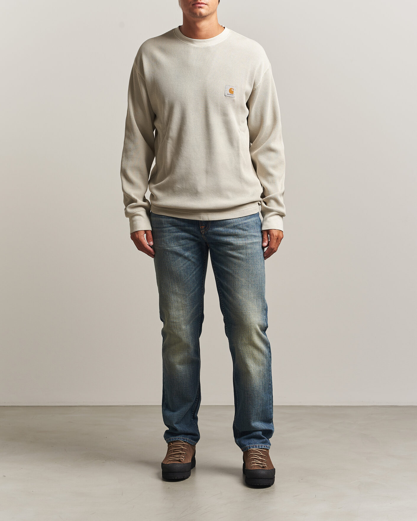 Uomini | T-shirt | Carhartt WIP | Long Sleeve Waffle T-Shirt Fleur De Sel