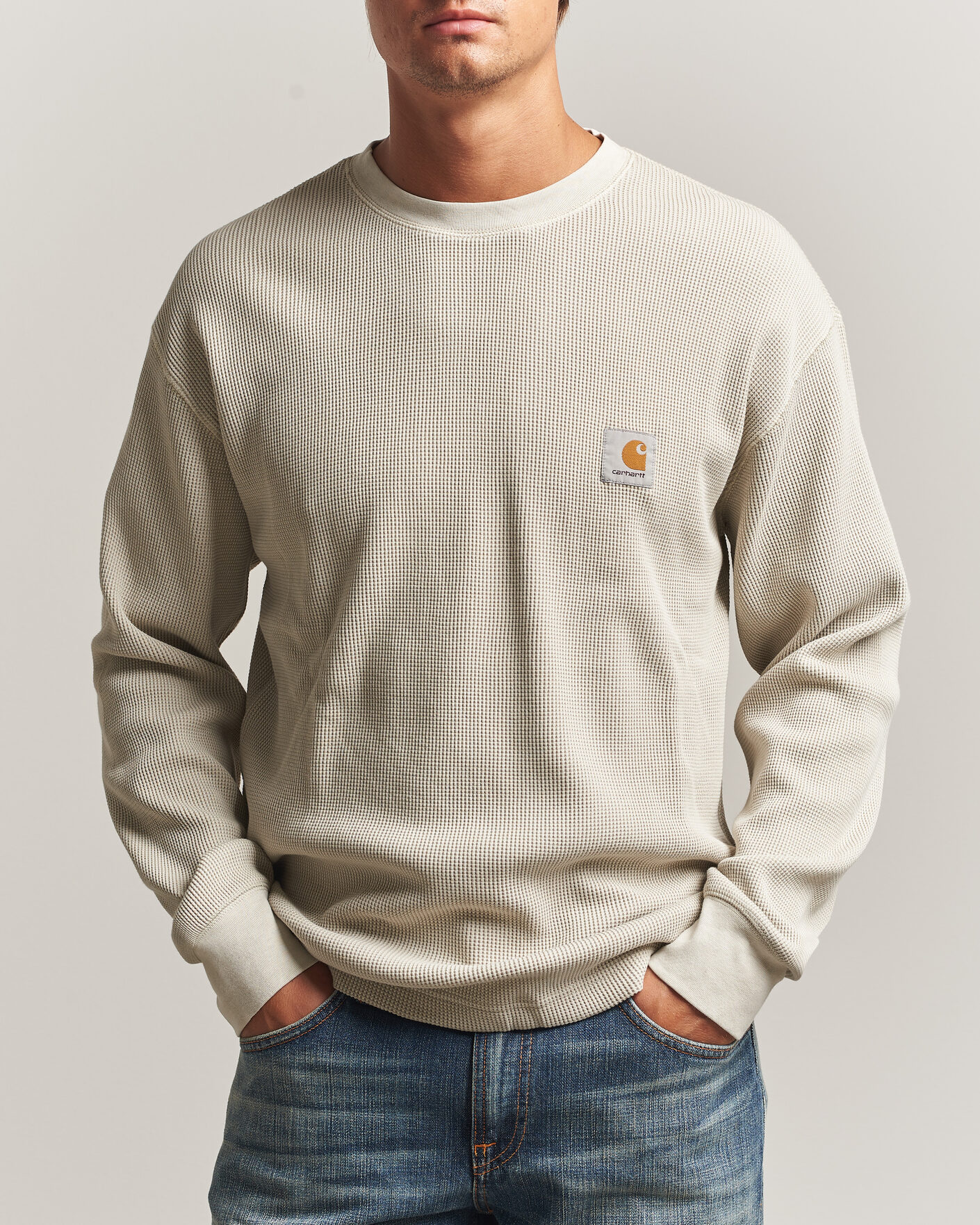 Uomini | T-shirt | Carhartt WIP | Long Sleeve Waffle T-Shirt Fleur De Sel