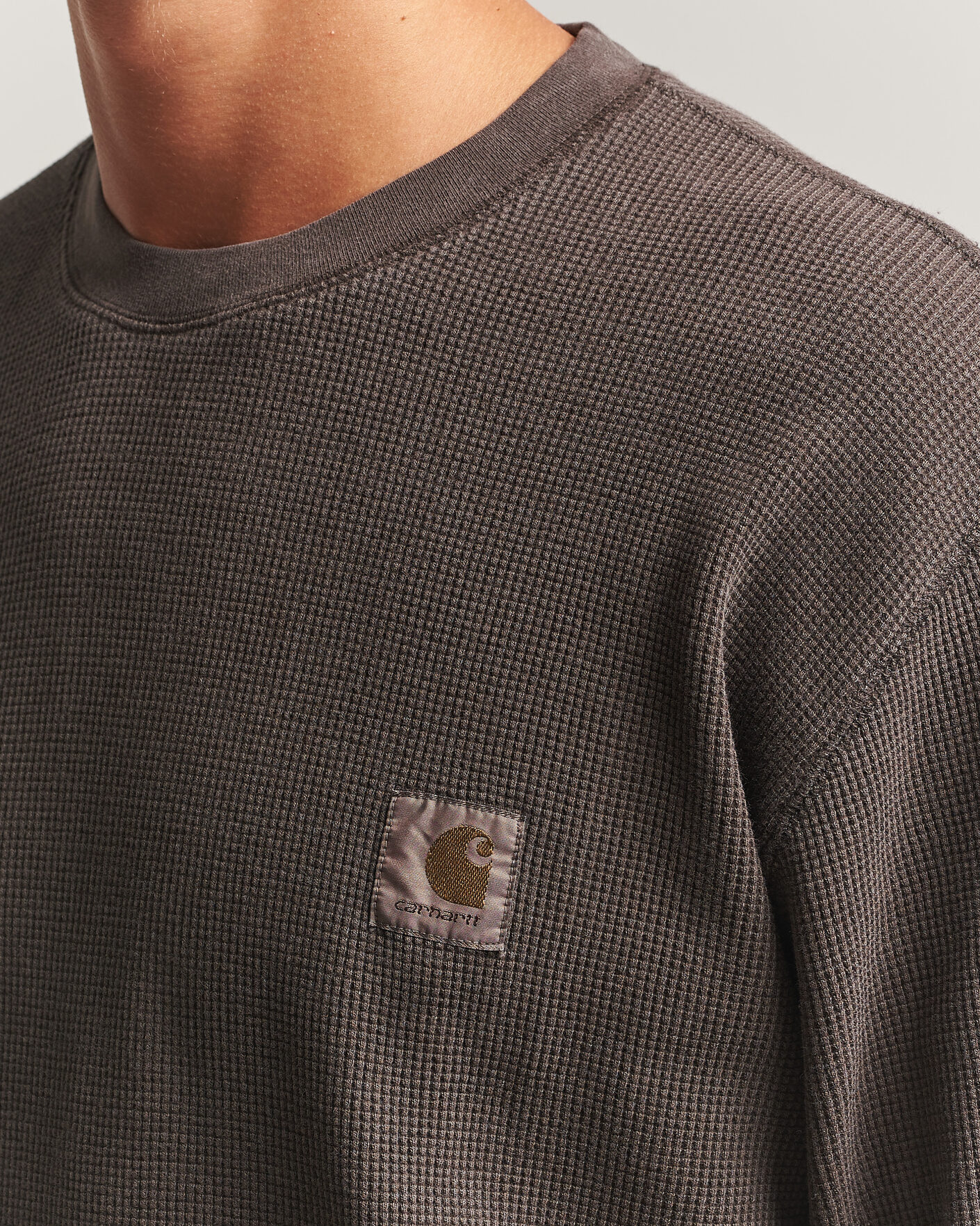 Uomini | T-shirt | Carhartt WIP | Long Sleeve Waffle T-Shirt Tobacco