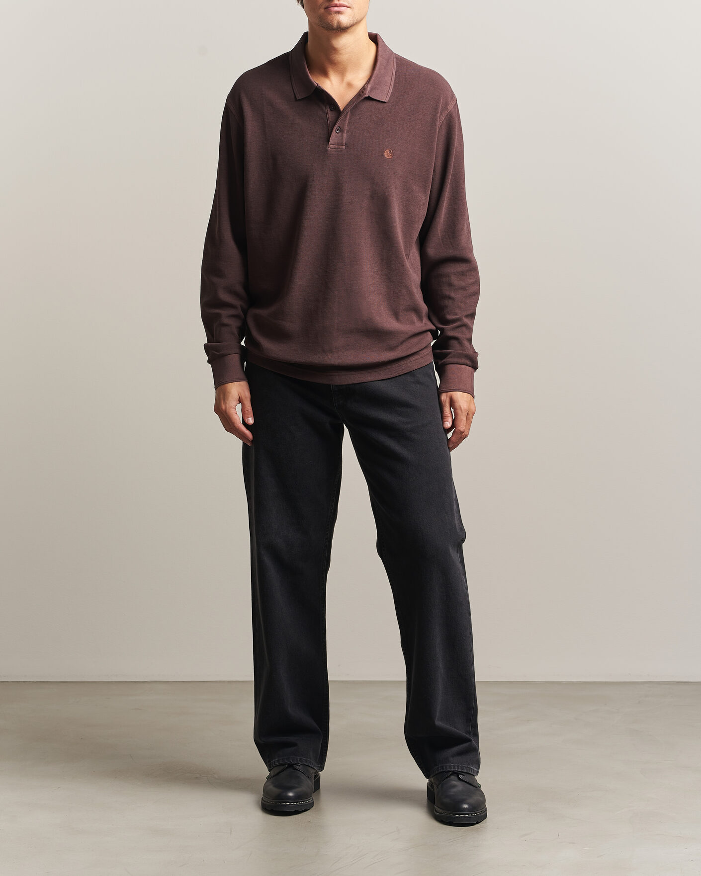 Uomini | Maglieria | Carhartt WIP | Long Sleeve Waffle Rugby Shirt Palisander Brown